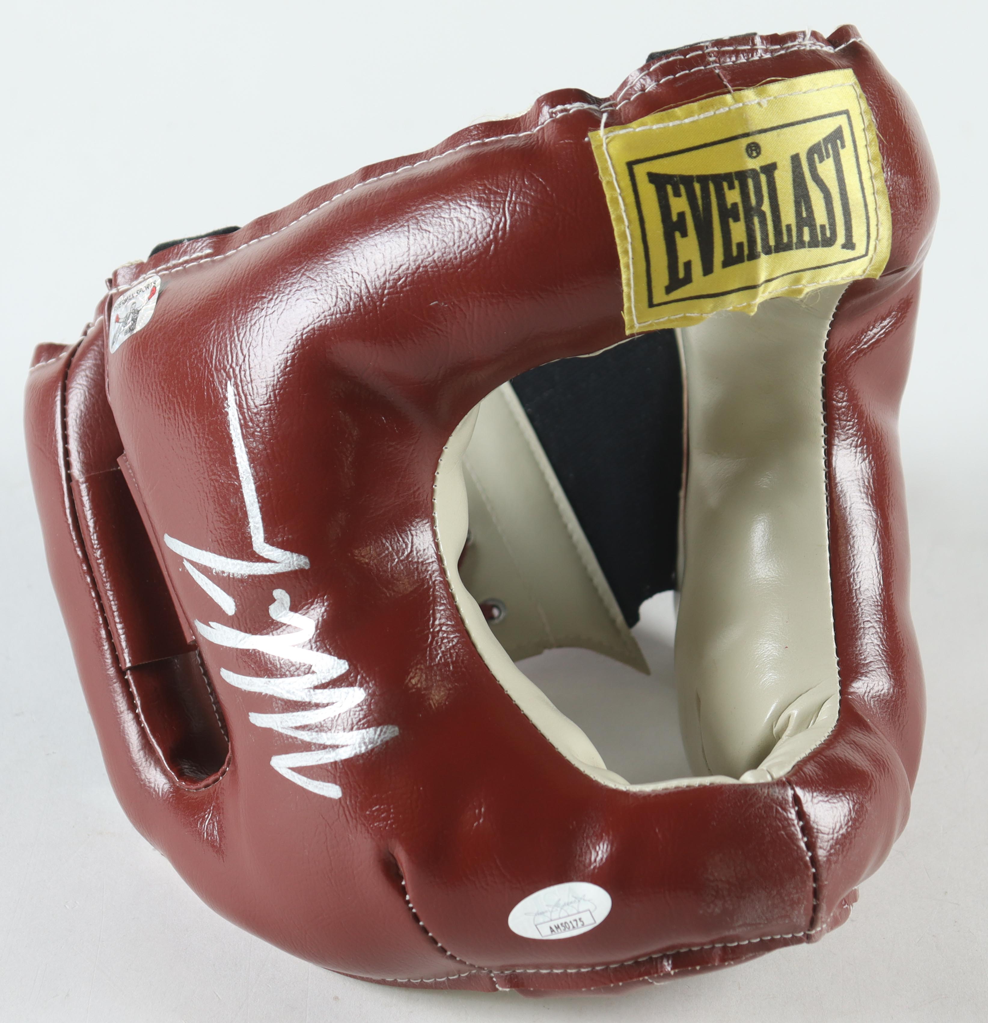 Mike Tyson Signed Everlast Professional Leather Boxing Face Guard with Display Case (JSA & Tyson) at PristineAuction.com Mike Tyson Signed Everlast Professional Leather Boxing Face Guard with Display Case (JSA & Tyson) at PristineAuction.com