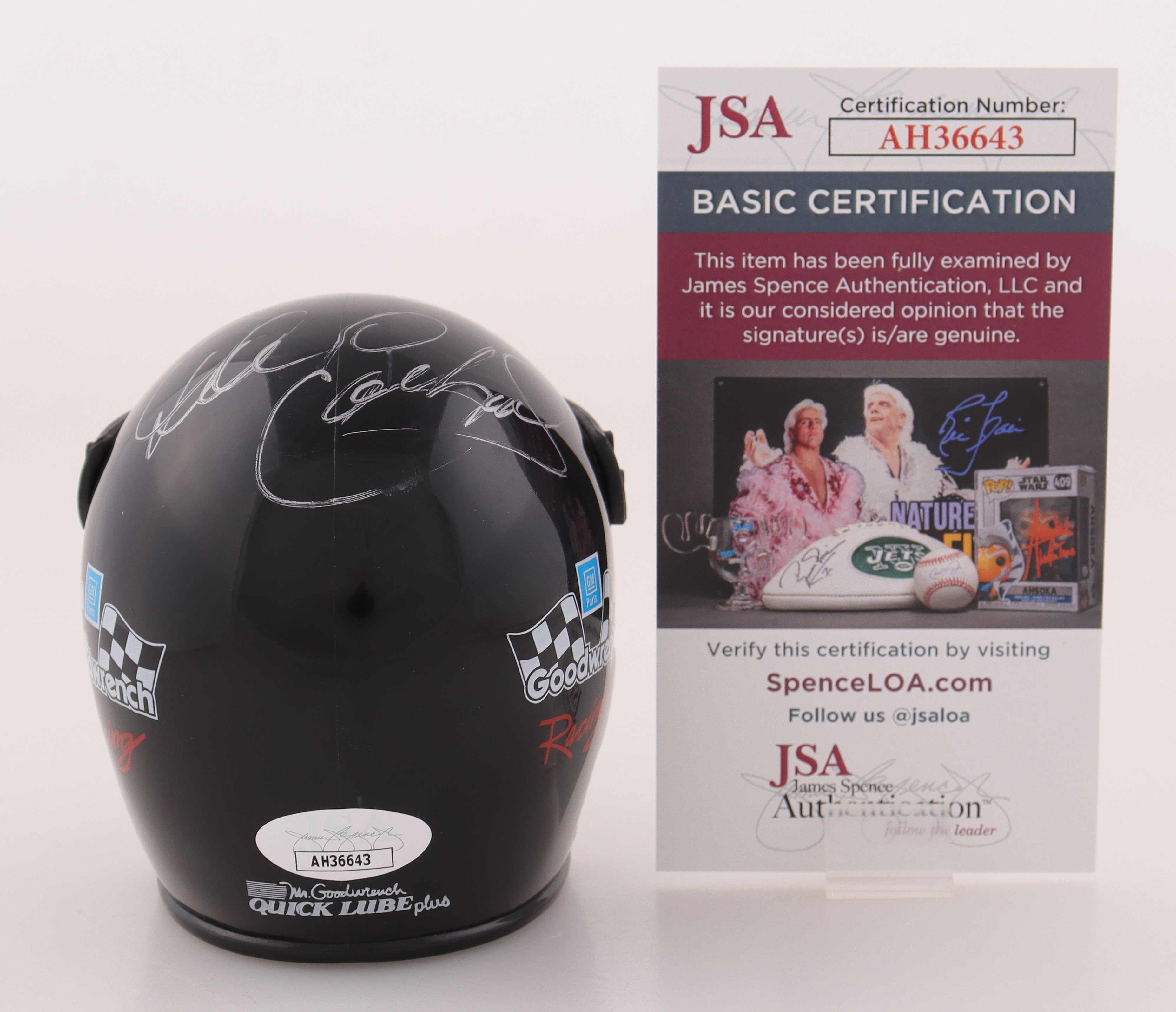 Dale Earnhardt Sr. Signed NASCAR Goodwrench Mini Helmet (JSA) at PristineAuction.com Dale Earnhardt Sr. Signed NASCAR Goodwrench Mini Helmet (JSA) at PristineAuction.com