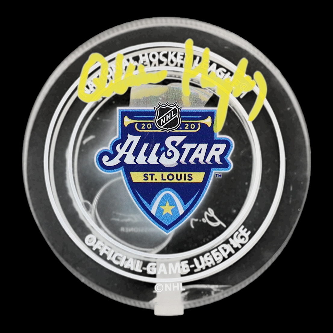 Quinn Hughes Signed 2020 All-Star Game Logo Glass Hockey Puck with Game-Used Ice Water (Fanatics) at PristineAuction.com Quinn Hughes Signed 2020 All-Star Game Logo Glass Hockey Puck with Game-Used Ice Water (Fanatics) at PristineAuction.com