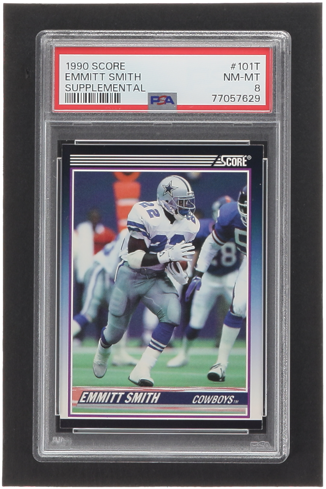 Emmitt Smith 1990 Score Supplemental #101T RC (PSA 8) at PristineAuction.com Emmitt Smith 1990 Score Supplemental #101T RC (PSA 8) at PristineAuction.com