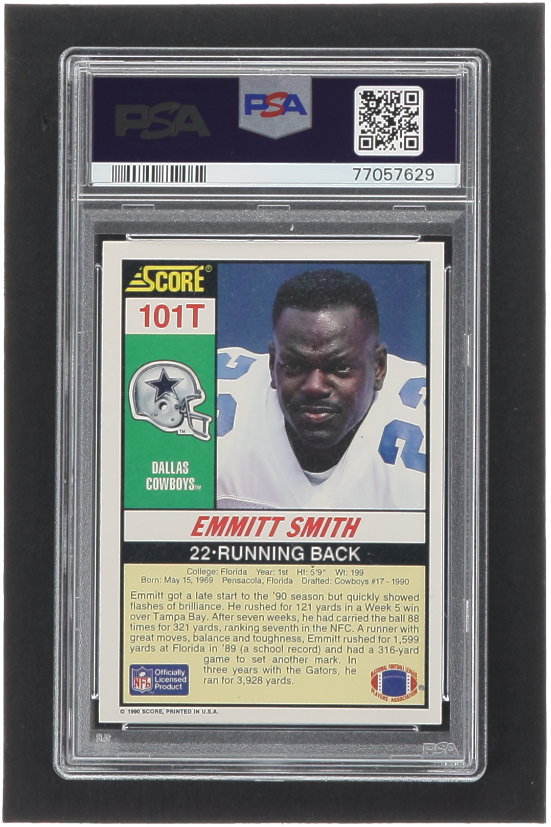 Emmitt Smith 1990 Score Supplemental #101T RC (PSA 8) at PristineAuction.com Emmitt Smith 1990 Score Supplemental #101T RC (PSA 8) at PristineAuction.com