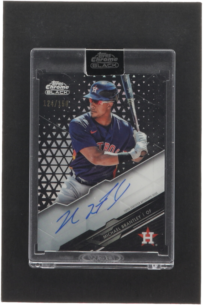 Michael Brantley 2020 Topps Chrome Black Autographs Refractors #CBAMB #124/150