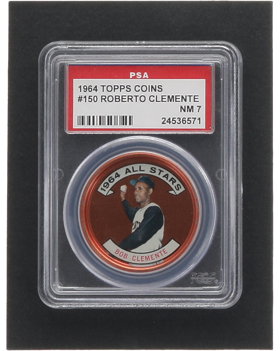 Roberto Clemente 1964 Topps Coins #150 AS (PSA 7) at PristineAuction.com Roberto Clemente 1964 Topps Coins #150 AS (PSA 7) at PristineAuction.com