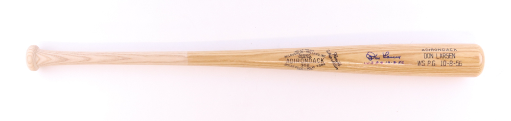Don Larsen Signed Adirondack Baseball Bat Inscribed "WSPG 10-8-56" (Beckett) at PristineAuction.com Don Larsen Signed Adirondack Baseball Bat Inscribed "WSPG 10-8-56" (Beckett) at PristineAuction.com