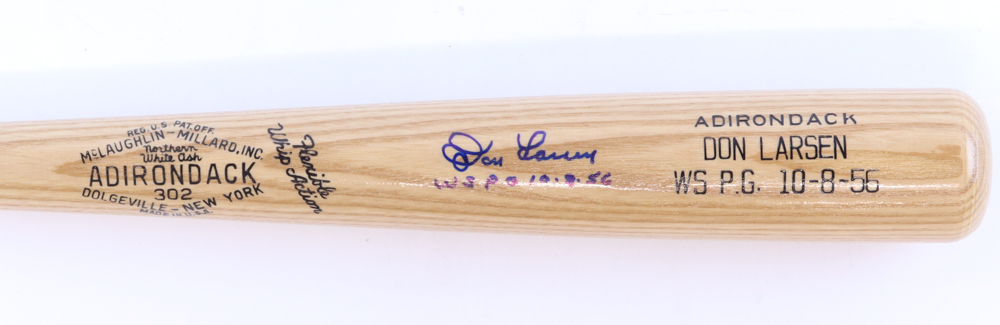 Don Larsen Signed Adirondack Baseball Bat Inscribed "WSPG 10-8-56" (Beckett) at PristineAuction.com Don Larsen Signed Adirondack Baseball Bat Inscribed "WSPG 10-8-56" (Beckett) at PristineAuction.com