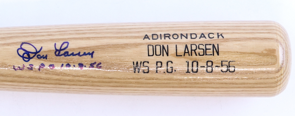 Don Larsen Signed Adirondack Baseball Bat Inscribed "WSPG 10-8-56" (Beckett) at PristineAuction.com Don Larsen Signed Adirondack Baseball Bat Inscribed "WSPG 10-8-56" (Beckett) at PristineAuction.com