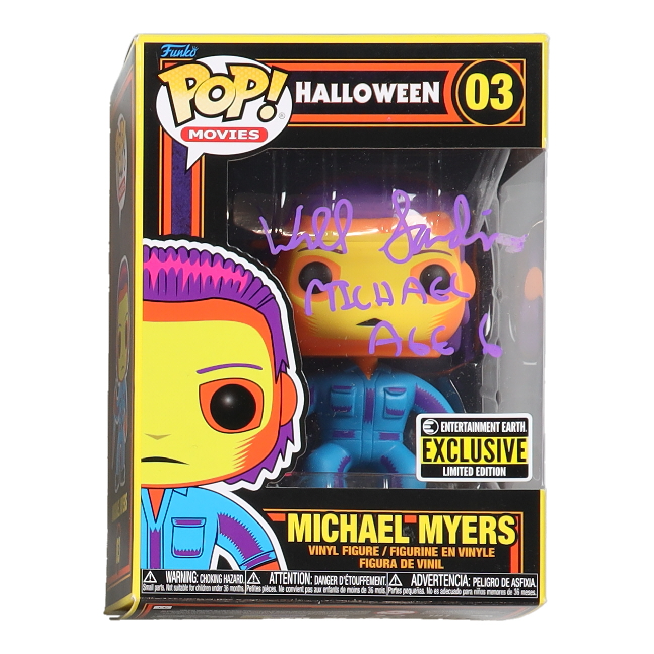 Will Sandin Signed "Michael Myers" #03 Halloween Funko Pop! Vinyl Figure Inscribed "Michael Age 6" (JSA) at PristineAuction.com Will Sandin Signed "Michael Myers" #03 Halloween Funko Pop! Vinyl Figure Inscribed "Michael Age 6" (JSA) at PristineAuction.com