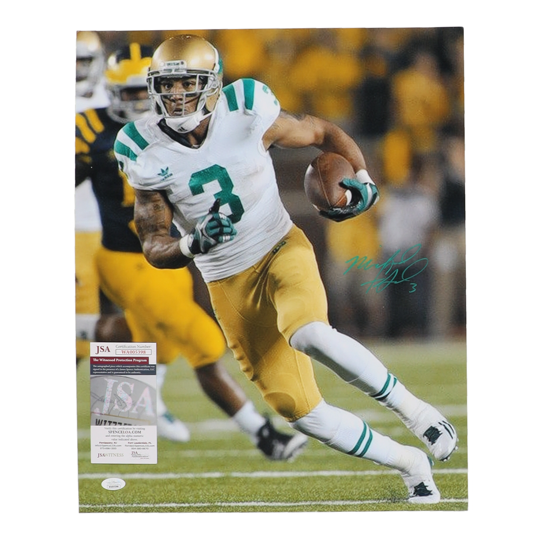 Michael Floyd Signed Notre Dame Fighting Irish 16x20 Photo (JSA) at PristineAuction.com Michael Floyd Signed Notre Dame Fighting Irish 16x20 Photo (JSA) at PristineAuction.com