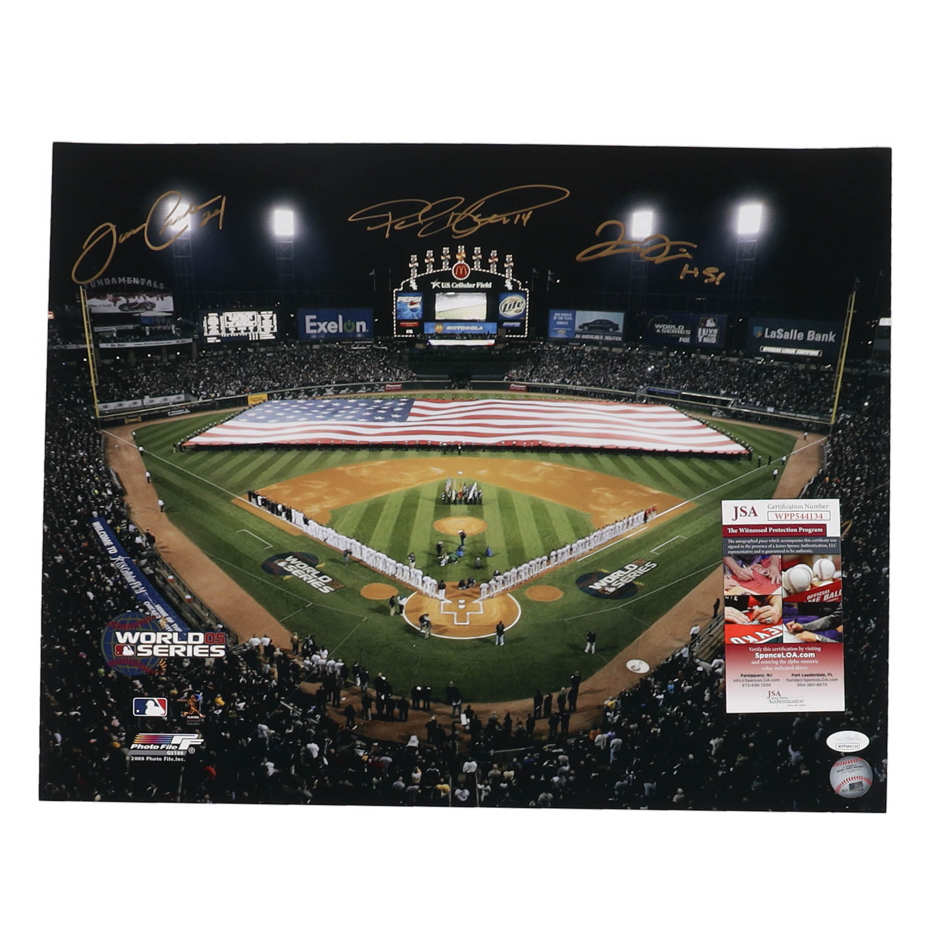 Luis Vizcaino, Paul Konerko & Joe Crede Signed White Sox 16x20 Photo (JSA) at PristineAuction.com Luis Vizcaino, Paul Konerko & Joe Crede Signed White Sox 16x20 Photo (JSA) at PristineAuction.com