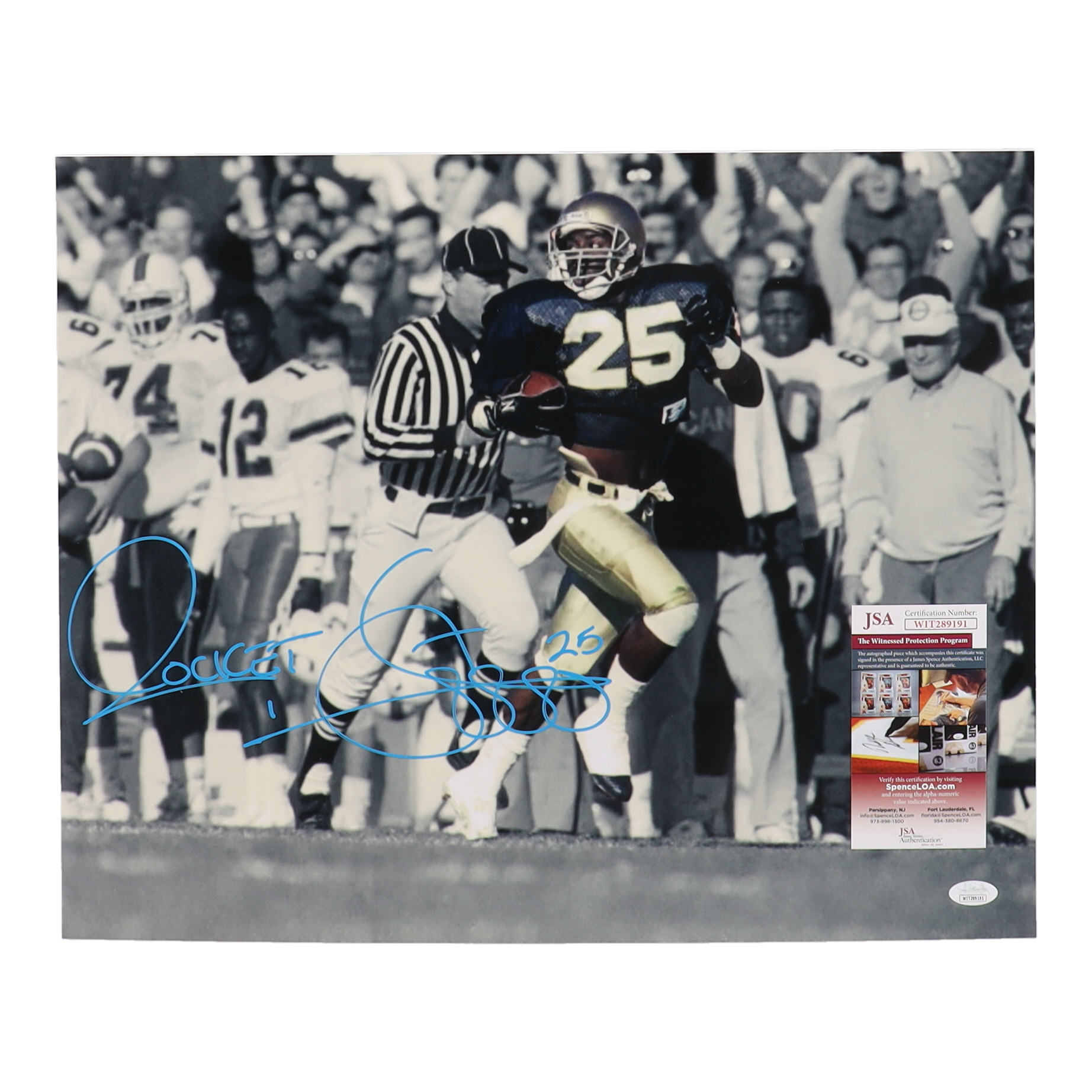 Rocket Ismail Signed Notre Dame Fighting Irish 16x20 Photo (JSA) at PristineAuction.com Rocket Ismail Signed Notre Dame Fighting Irish 16x20 Photo (JSA) at PristineAuction.com