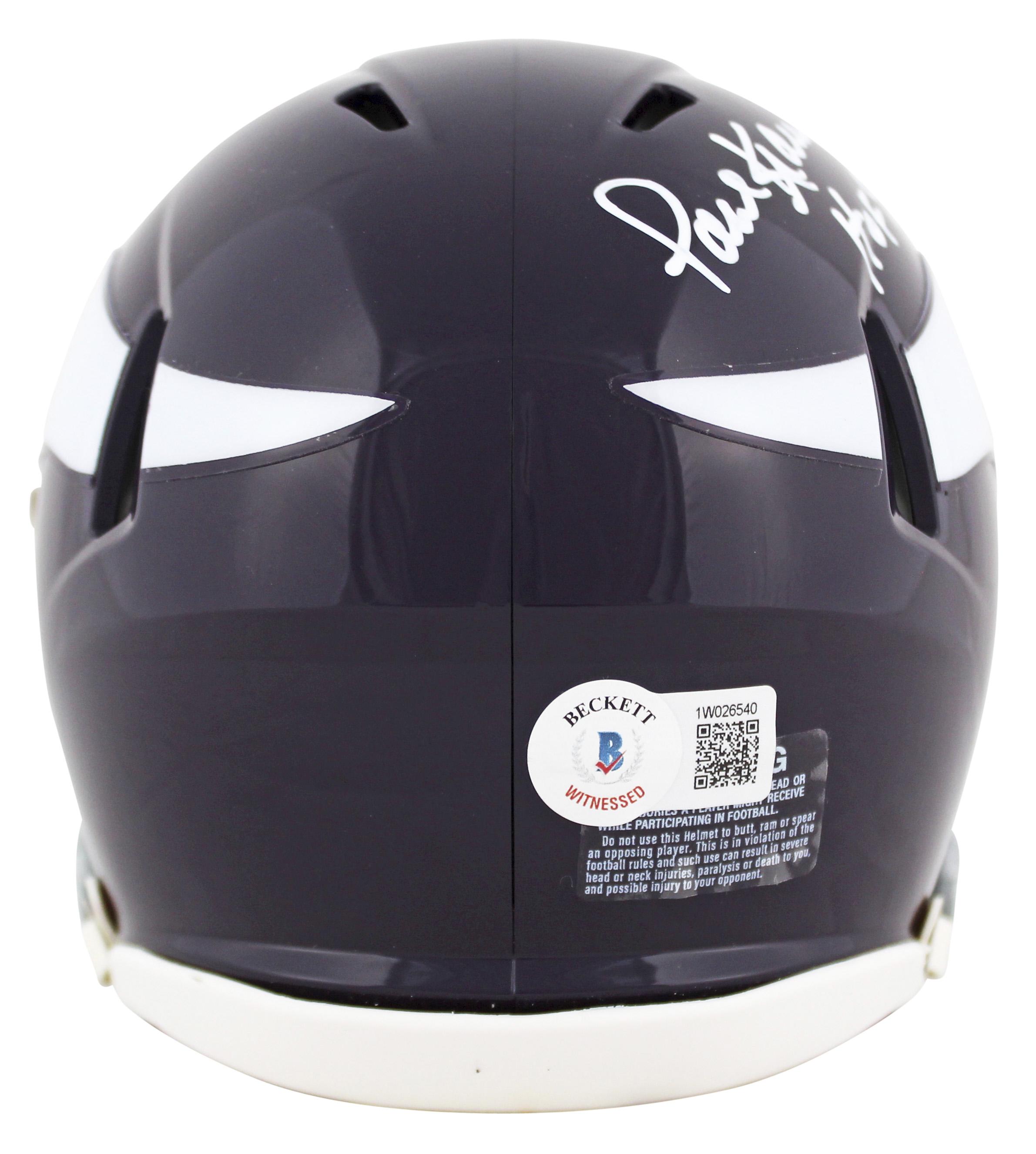 Paul Krause Signed Vikings Speed Mini Helmet Inscribed "HOF 98" (Beckett) at PristineAuction.com Paul Krause Signed Vikings Speed Mini Helmet Inscribed "HOF 98" (Beckett) at PristineAuction.com