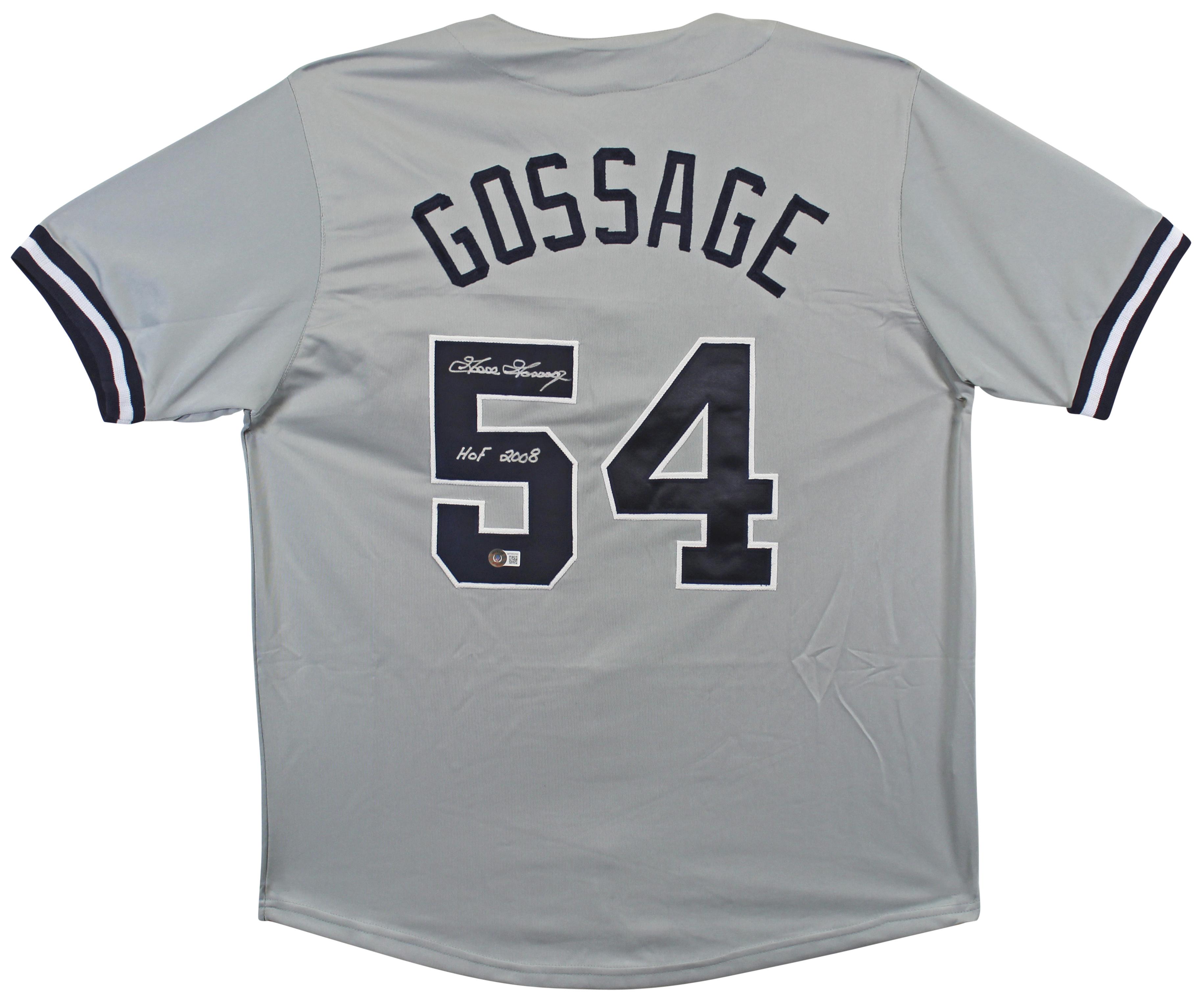 Goose Gossage Signed Jersey Inscribed "HOF 2008" (Beckett) at PristineAuction.com Goose Gossage Signed Jersey Inscribed "HOF 2008" (Beckett) at PristineAuction.com