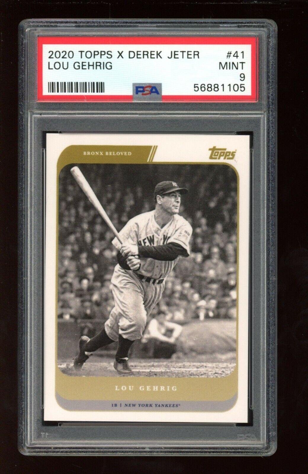 Lou Gehrig 2020 Topps X Derek Jeter #41 (PSA 9) at PristineAuction.com Lou Gehrig 2020 Topps X Derek Jeter #41 (PSA 9) at PristineAuction.com
