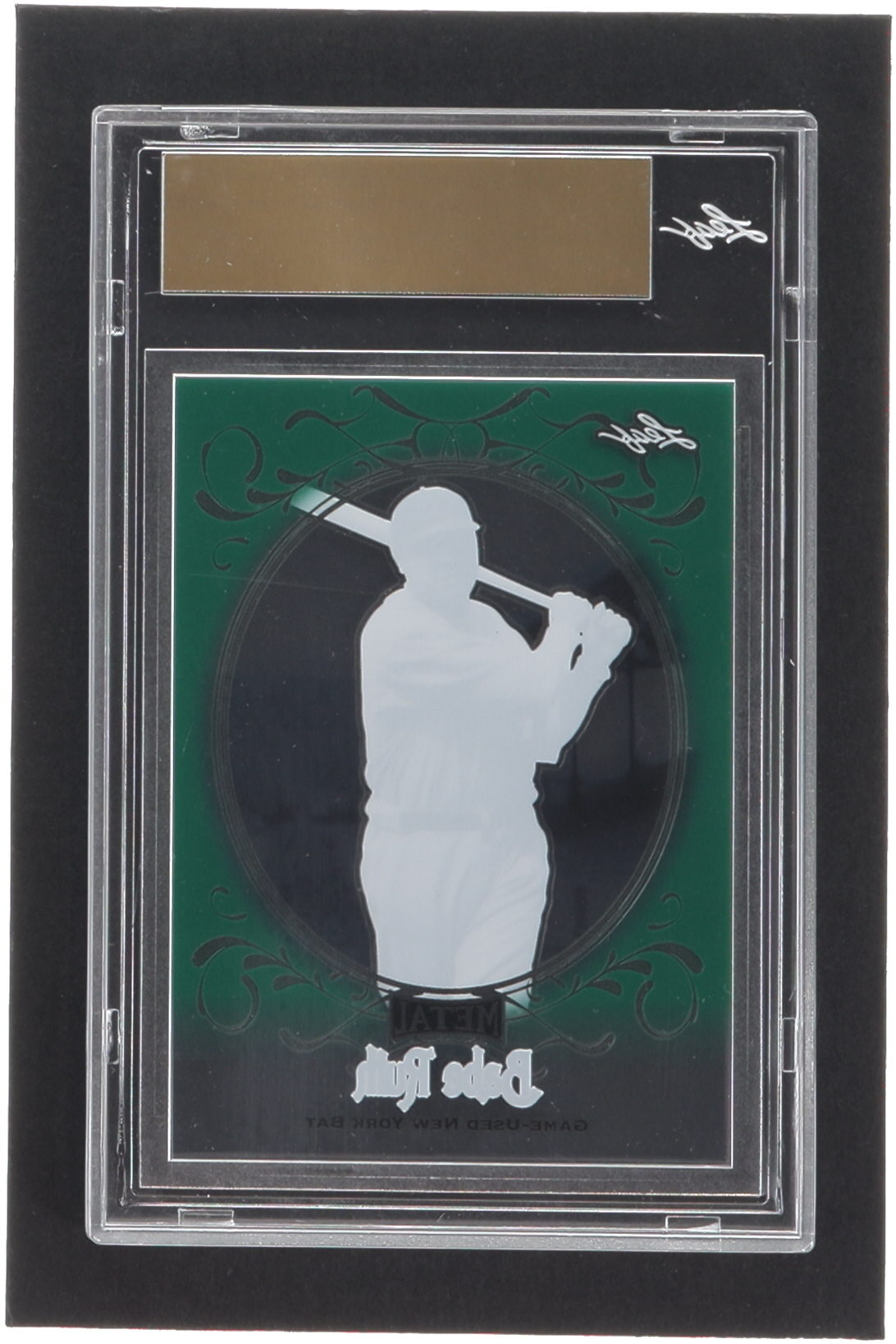 Babe Ruth 2019 Leaf Metal Babe Ruth Game-Used Bat Pre-Production Proof Clear Green #40 #1/1 (Leaf) at PristineAuction.com Babe Ruth 2019 Leaf Metal Babe Ruth Game-Used Bat Pre-Production Proof Clear Green #40 #1/1 (Leaf) at PristineAuction.com