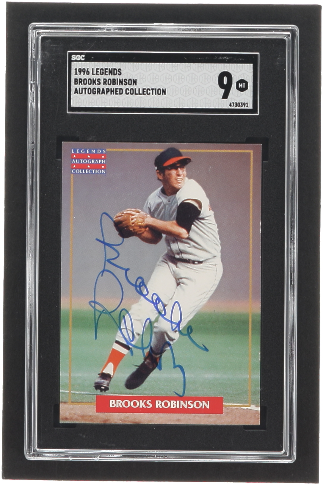 Brooks Robinson 1996 Legends Autograph Collection #NNO (SGC 9) at PristineAuction.com Brooks Robinson 1996 Legends Autograph Collection #NNO (SGC 9) at PristineAuction.com