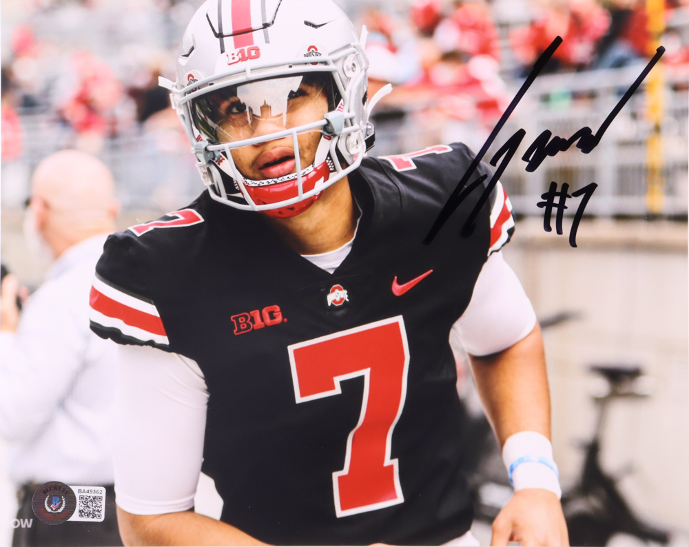 C. J. Stroud Signed Ohio State Buckeyes 8x10 Photo (Beckett) at PristineAuction.com C. J. Stroud Signed Ohio State Buckeyes 8x10 Photo (Beckett) at PristineAuction.com