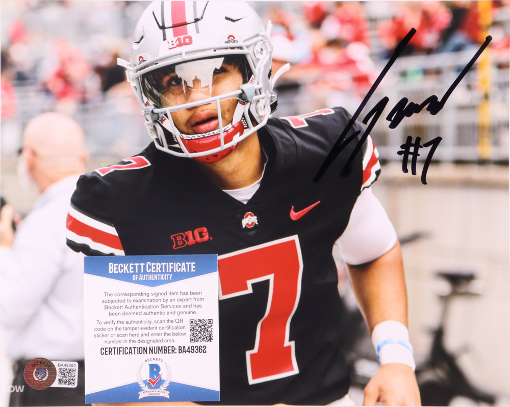 C. J. Stroud Signed Ohio State Buckeyes 8x10 Photo (Beckett) at PristineAuction.com C. J. Stroud Signed Ohio State Buckeyes 8x10 Photo (Beckett) at PristineAuction.com