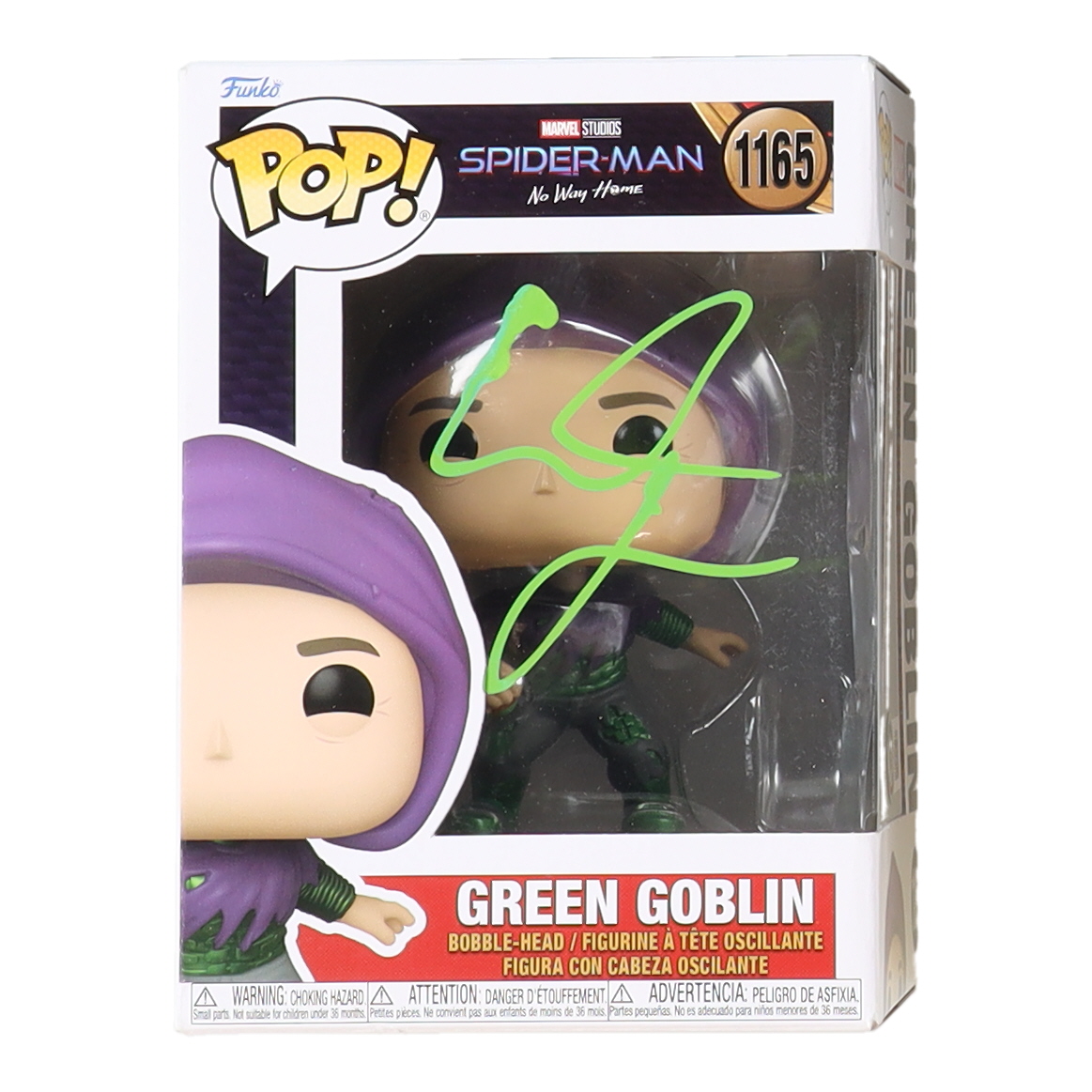 Willem Dafoe Signed "Spider-Man: No Way Home" #1165 Green Goblin Funko Pop! Vinyl Figure (Beckett) at PristineAuction.com Willem Dafoe Signed "Spider-Man: No Way Home" #1165 Green Goblin Funko Pop! Vinyl Figure (Beckett) at PristineAuction.com