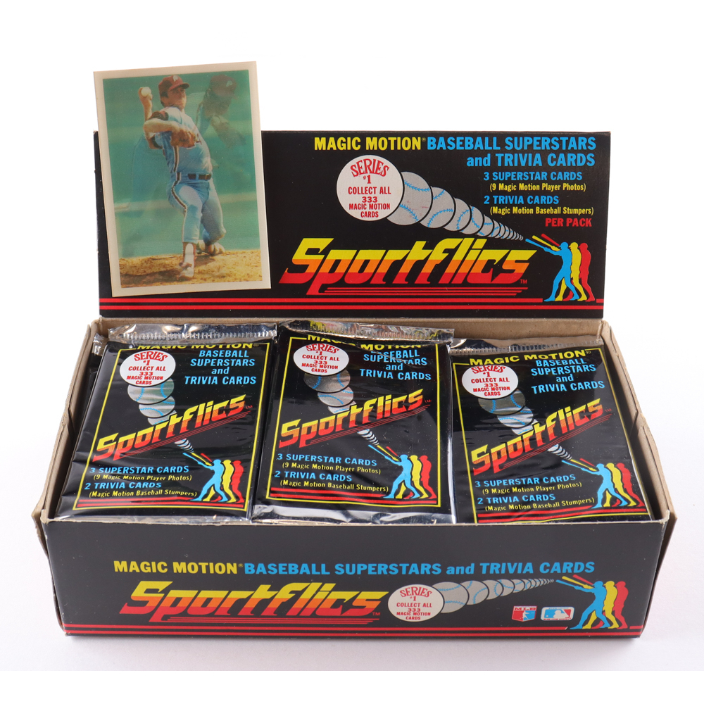 1986 Sportflics Magic Motion Baseball Cards Box of (36) Packs