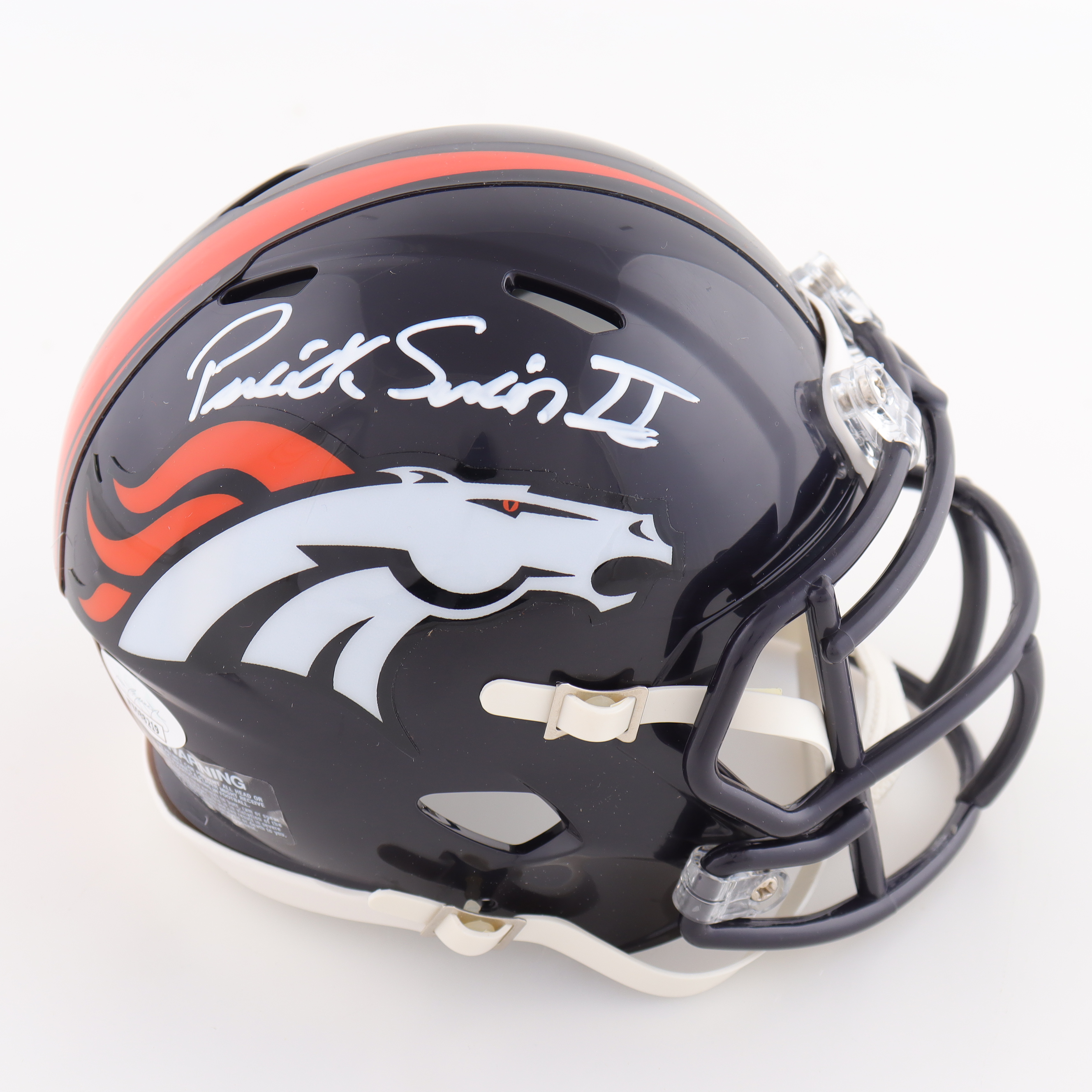 Patrick Surtain II Signed Broncos Speed Mini Helmet (JSA) at PristineAuction.com Patrick Surtain II Signed Broncos Speed Mini Helmet (JSA) at PristineAuction.com