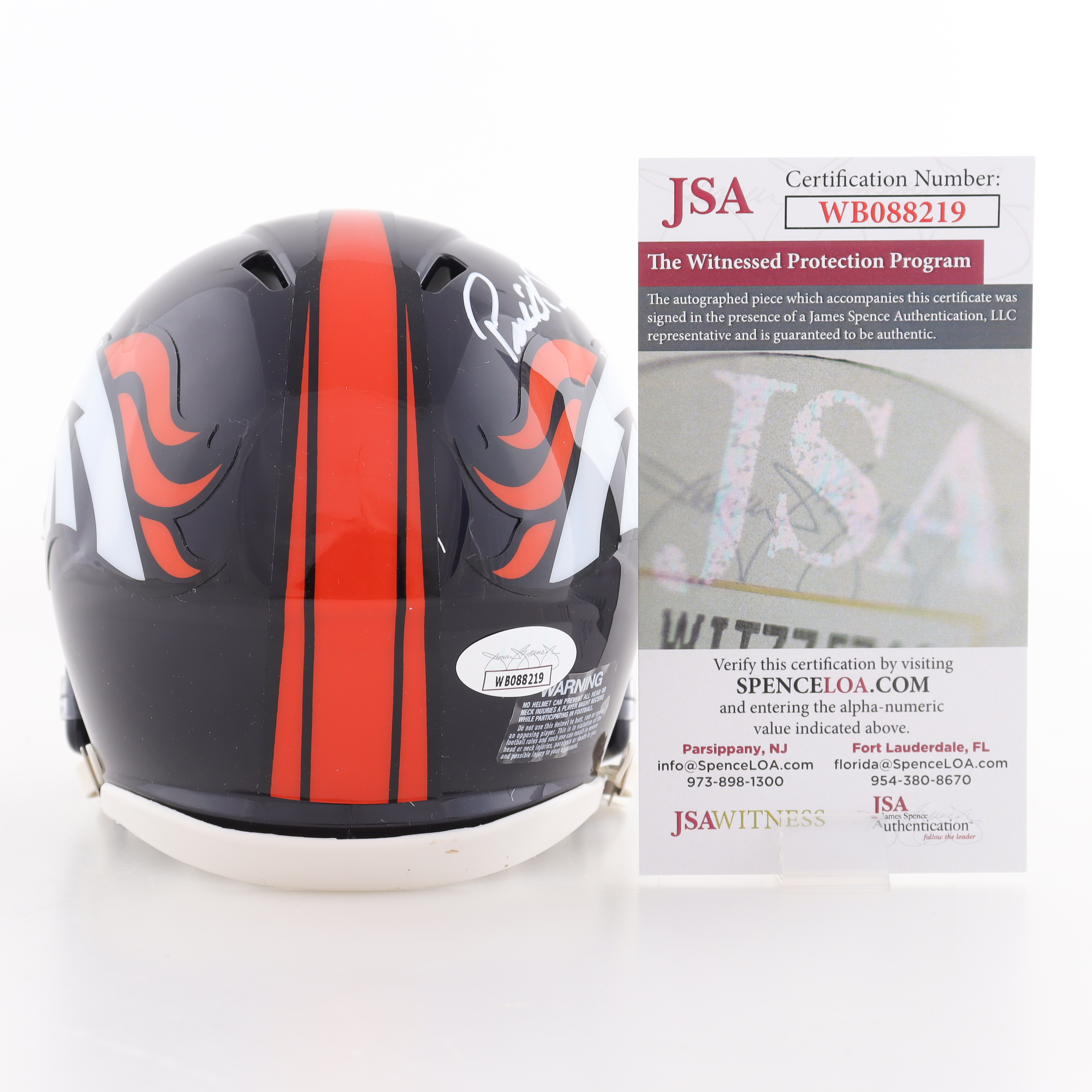 Patrick Surtain II Signed Broncos Speed Mini Helmet (JSA) at PristineAuction.com Patrick Surtain II Signed Broncos Speed Mini Helmet (JSA) at PristineAuction.com