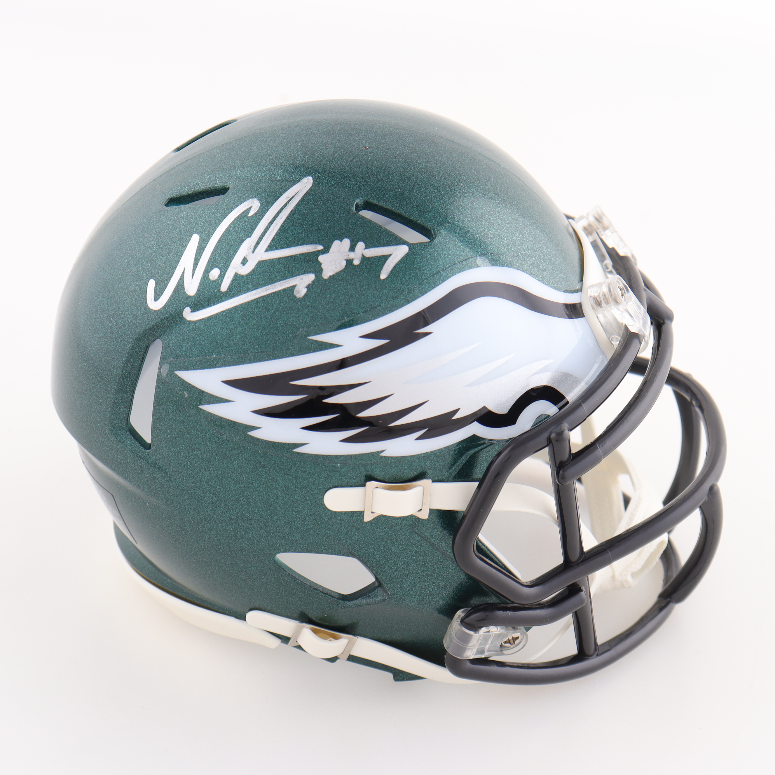 Nakobe Dean Signed Eagles Speed Mini Helmet (PSA) at PristineAuction.com Nakobe Dean Signed Eagles Speed Mini Helmet (PSA) at PristineAuction.com
