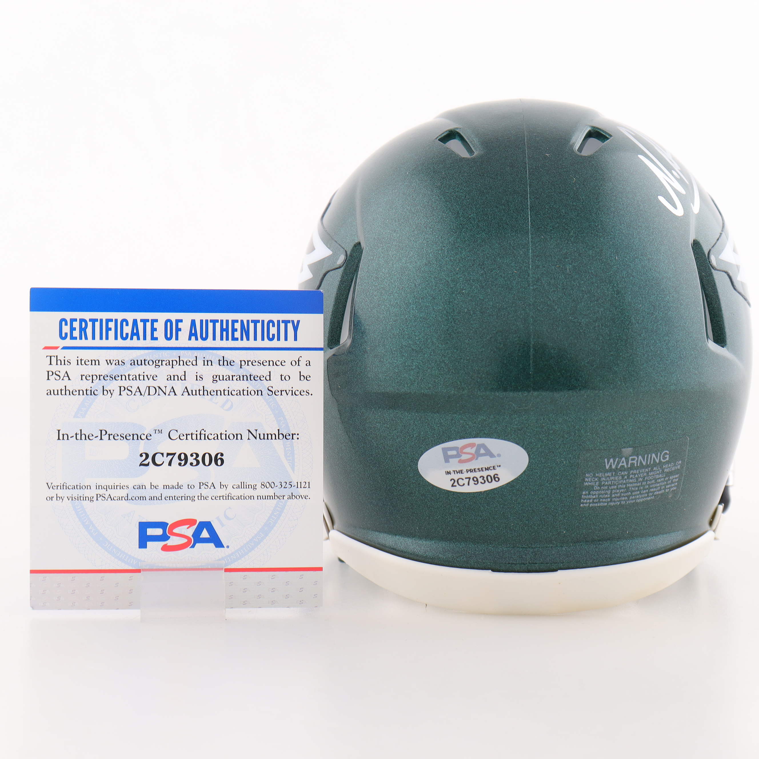 Nakobe Dean Signed Eagles Speed Mini Helmet (PSA) at PristineAuction.com Nakobe Dean Signed Eagles Speed Mini Helmet (PSA) at PristineAuction.com