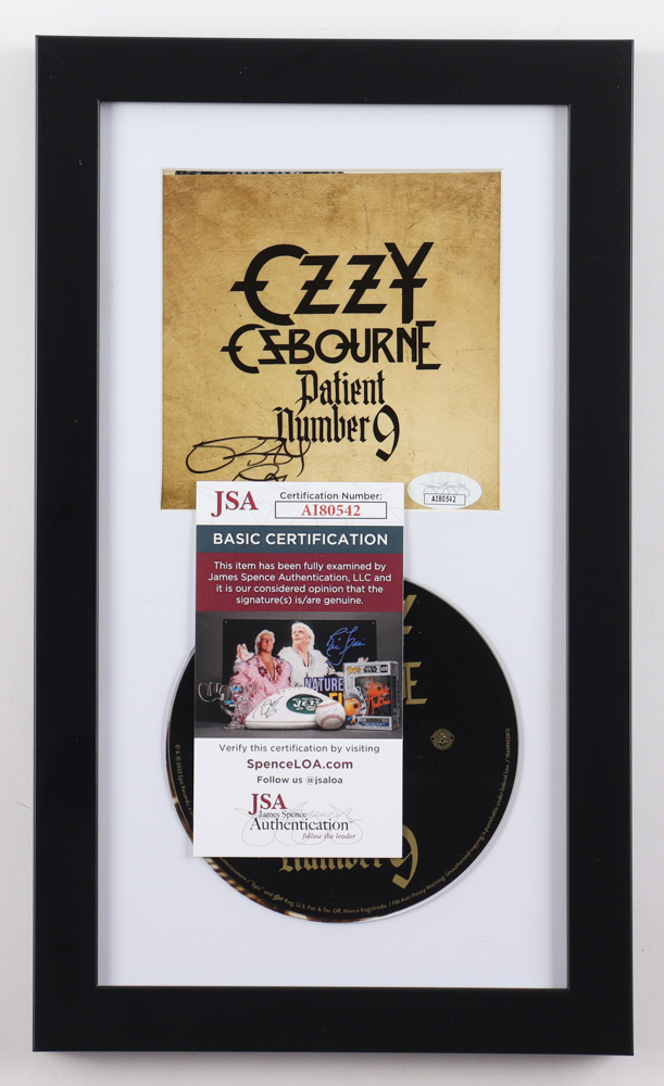 Ozzy Osbourne Signed "Patient Number 9" Custom Framed CD Album Cover Display (JSA) at PristineAuction.com Ozzy Osbourne Signed "Patient Number 9" Custom Framed CD Album Cover Display (JSA) at PristineAuction.com