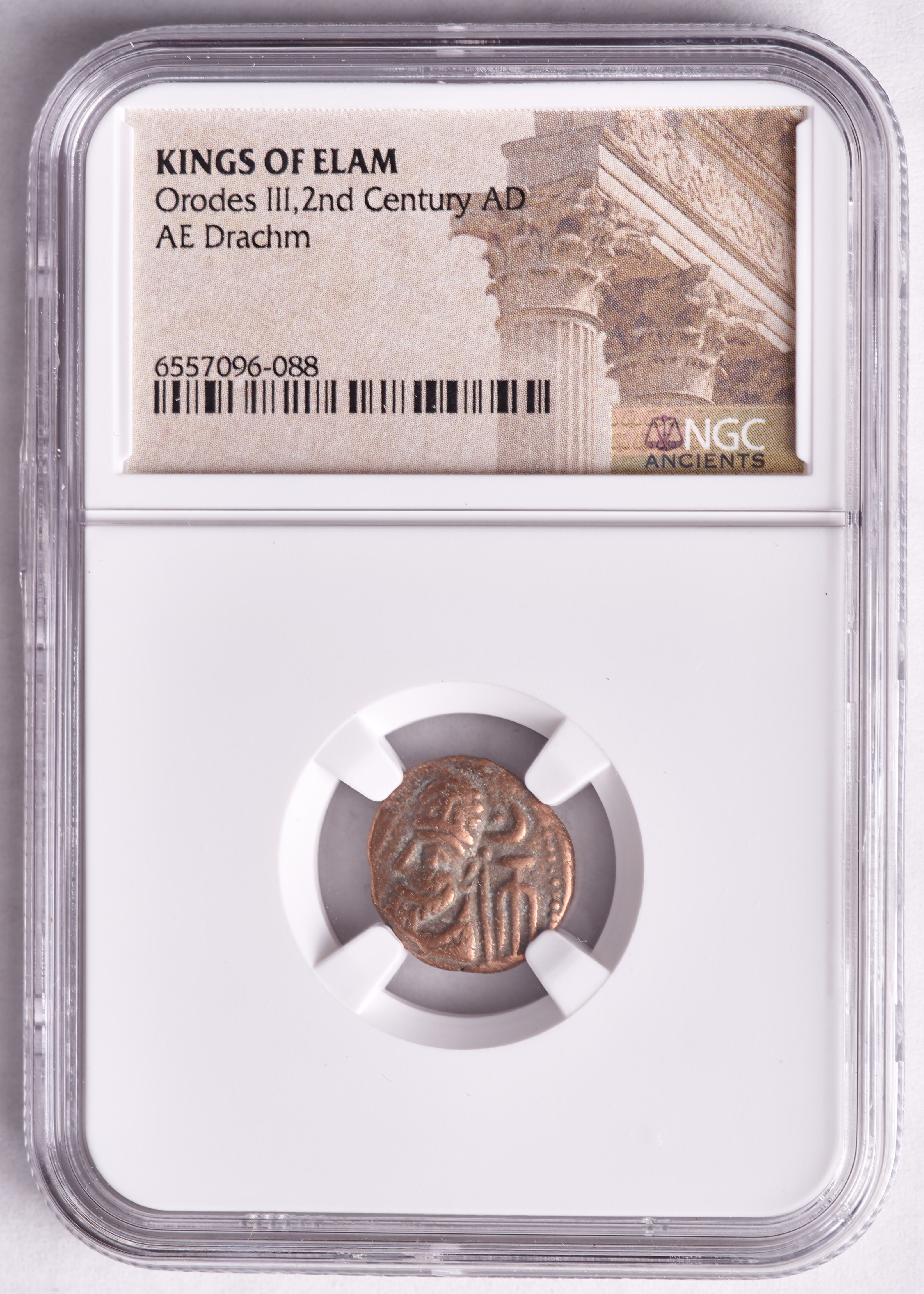 Orodes III 2nd Century AD Kings of Elam AE Drachm Ancient Coin (NGC Authentic) at PristineAuction.com Orodes III 2nd Century AD Kings of Elam AE Drachm Ancient Coin (NGC Authentic) at PristineAuction.com