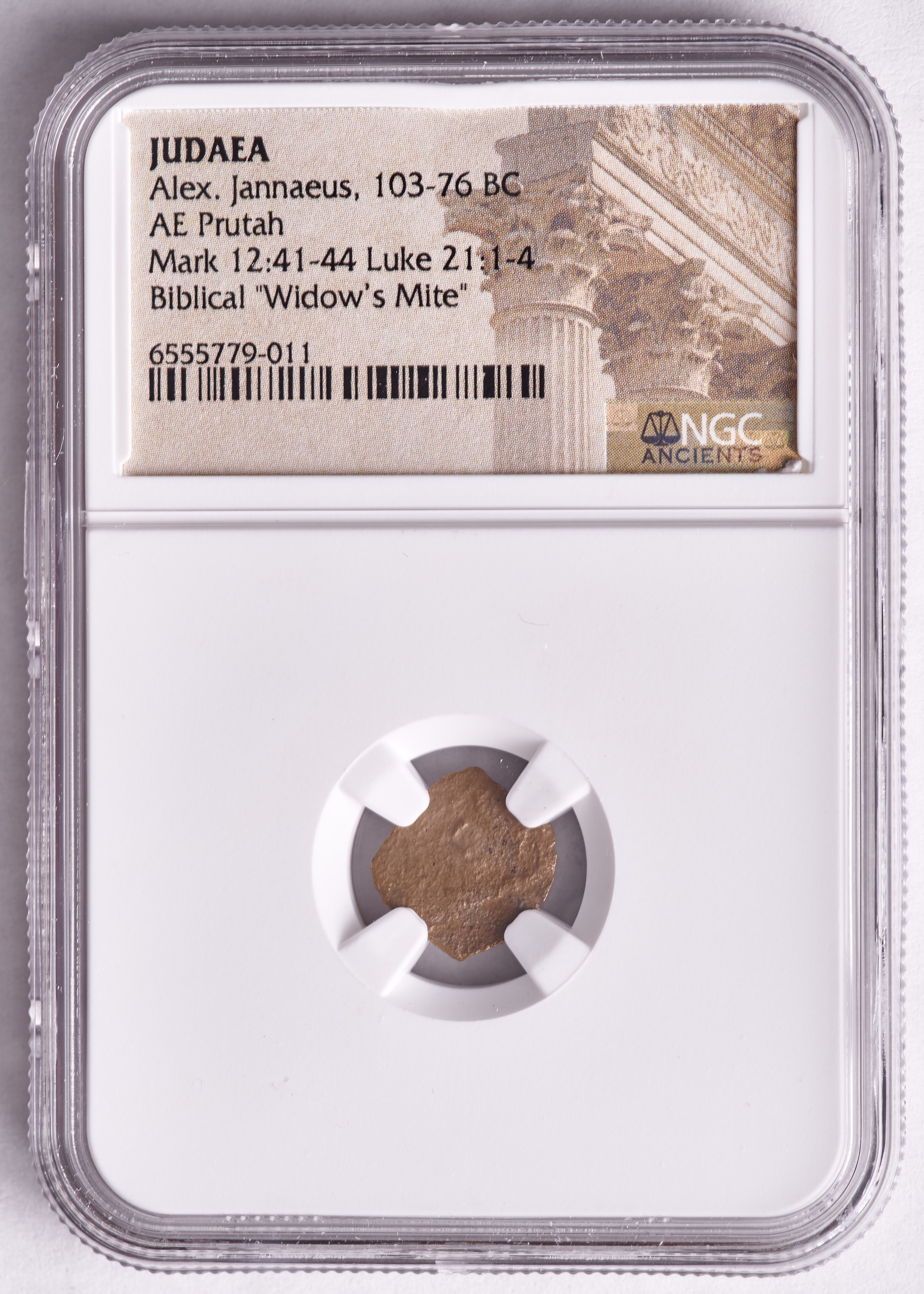 "Widow's Mite" Rare Certified Biblical 2000 Year Old Coin From The Holy Land (NGC) at PristineAuction.com "Widow's Mite" Rare Certified Biblical 2000 Year Old Coin From The Holy Land (NGC) at PristineAuction.com