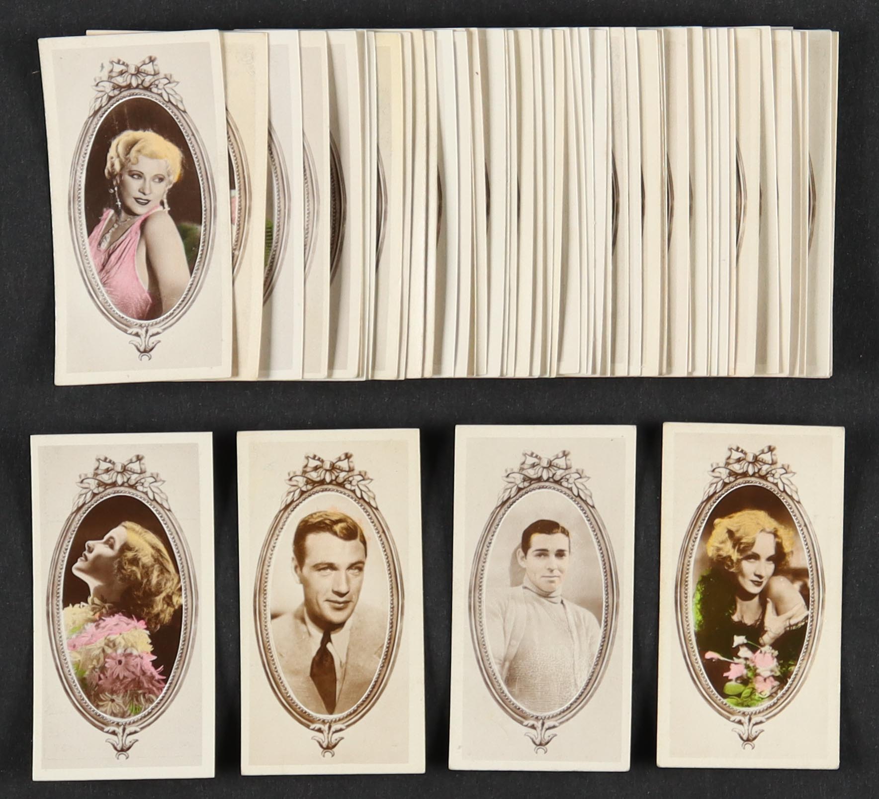 1934 Godfrey Phillips "Stars Of The Screen" Complete Set of (54) Cigarette Cards with Katharine Hepburn #14, Gary Cooper #47, Clark Gable #54, Marlene Dietrich #46 at PristineAuction.com 1934 Godfrey Phillips "Stars Of The Screen" Complete Set of (54) Cigarette Cards with Katharine Hepburn #14, Gary Cooper #47, Clark Gable #54, Marlene Dietrich #46 at PristineAuction.com