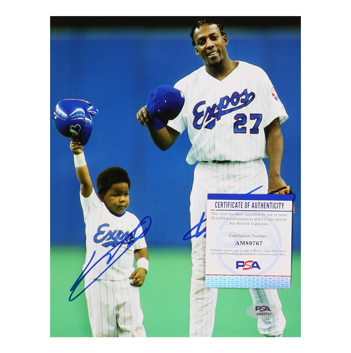 Vladimir Guerrero Sr. & Vladimir Guerrero Jr. Signed Expos 8x10 Photo (PSA) at PristineAuction.com Vladimir Guerrero Sr. & Vladimir Guerrero Jr. Signed Expos 8x10 Photo (PSA) at PristineAuction.com