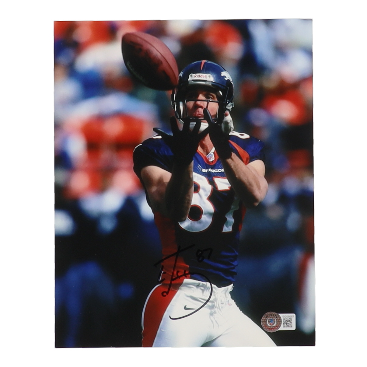 Ed McCaffrey Signed Broncos 8x10 Photo (Beckett) at PristineAuction.com Ed McCaffrey Signed Broncos 8x10 Photo (Beckett) at PristineAuction.com