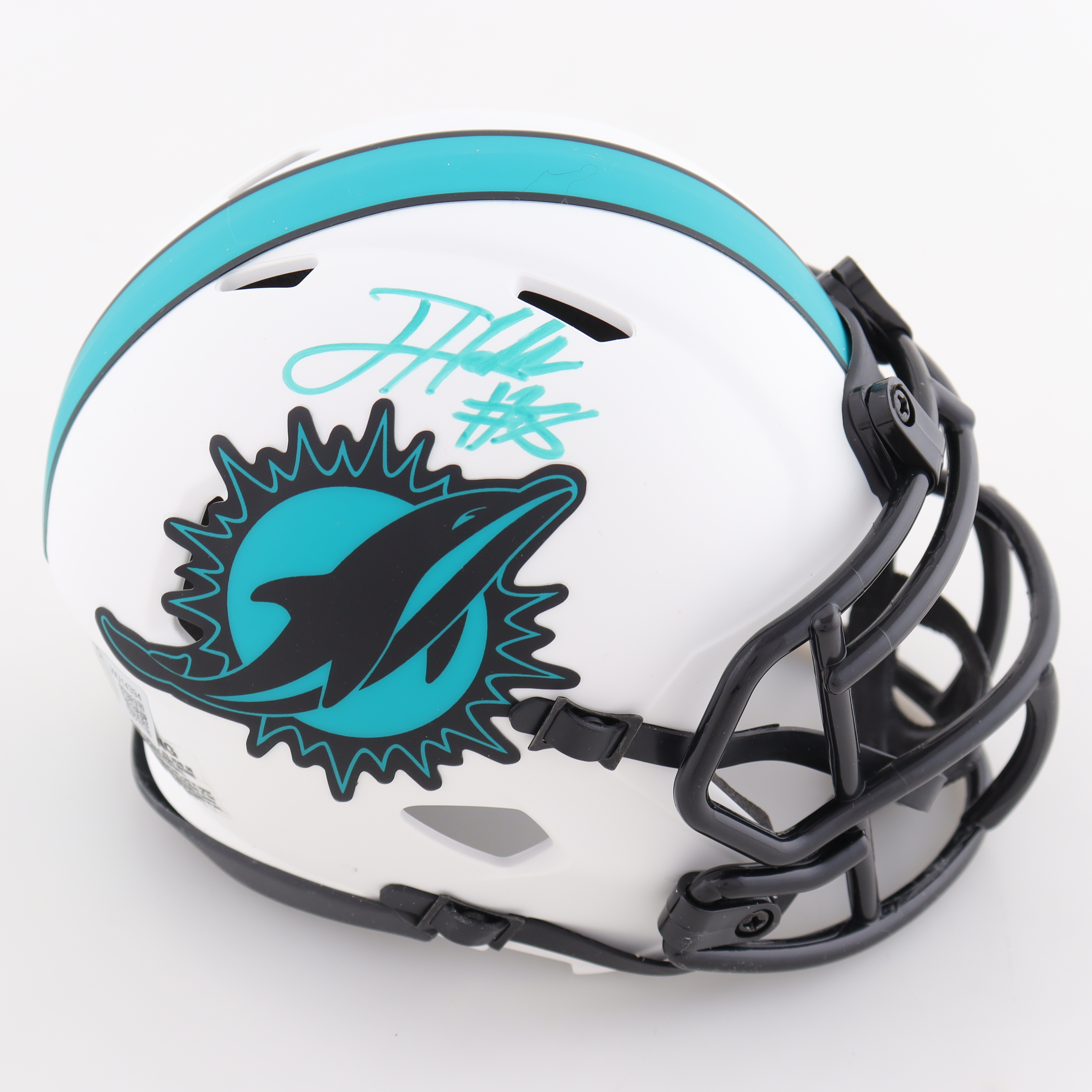 Jevon Holland Signed Dolphins Lunar Eclipse Alternate Speed Mini Helmet (Beckett) at PristineAuction.com Jevon Holland Signed Dolphins Lunar Eclipse Alternate Speed Mini Helmet (Beckett) at PristineAuction.com