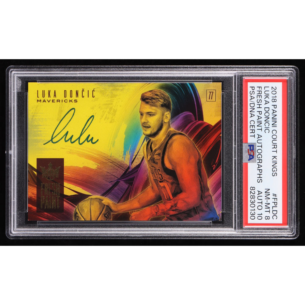 Luka Doncic 2018-19 Court Kings Fresh Paint Autographs #28 #54/199 RC ...