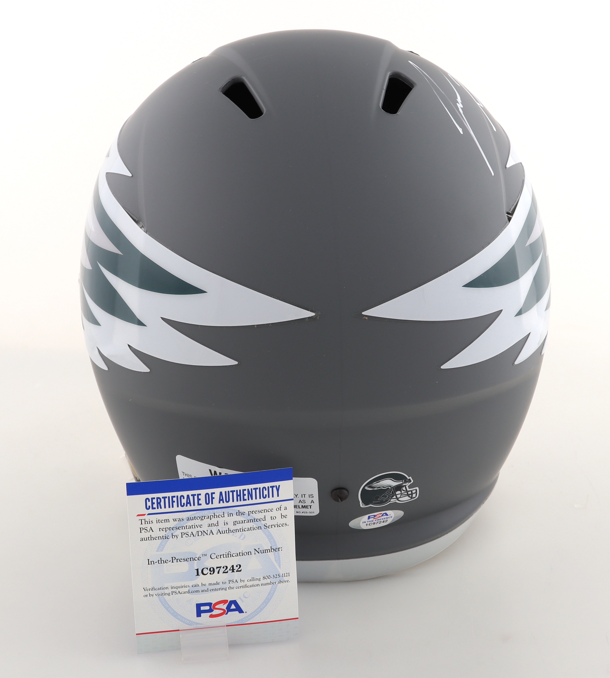 Jason Kelce Signed Eagles Full-Size AMP Alternate Speed Helmet (PSA) at PristineAuction.com Jason Kelce Signed Eagles Full-Size AMP Alternate Speed Helmet (PSA) at PristineAuction.com