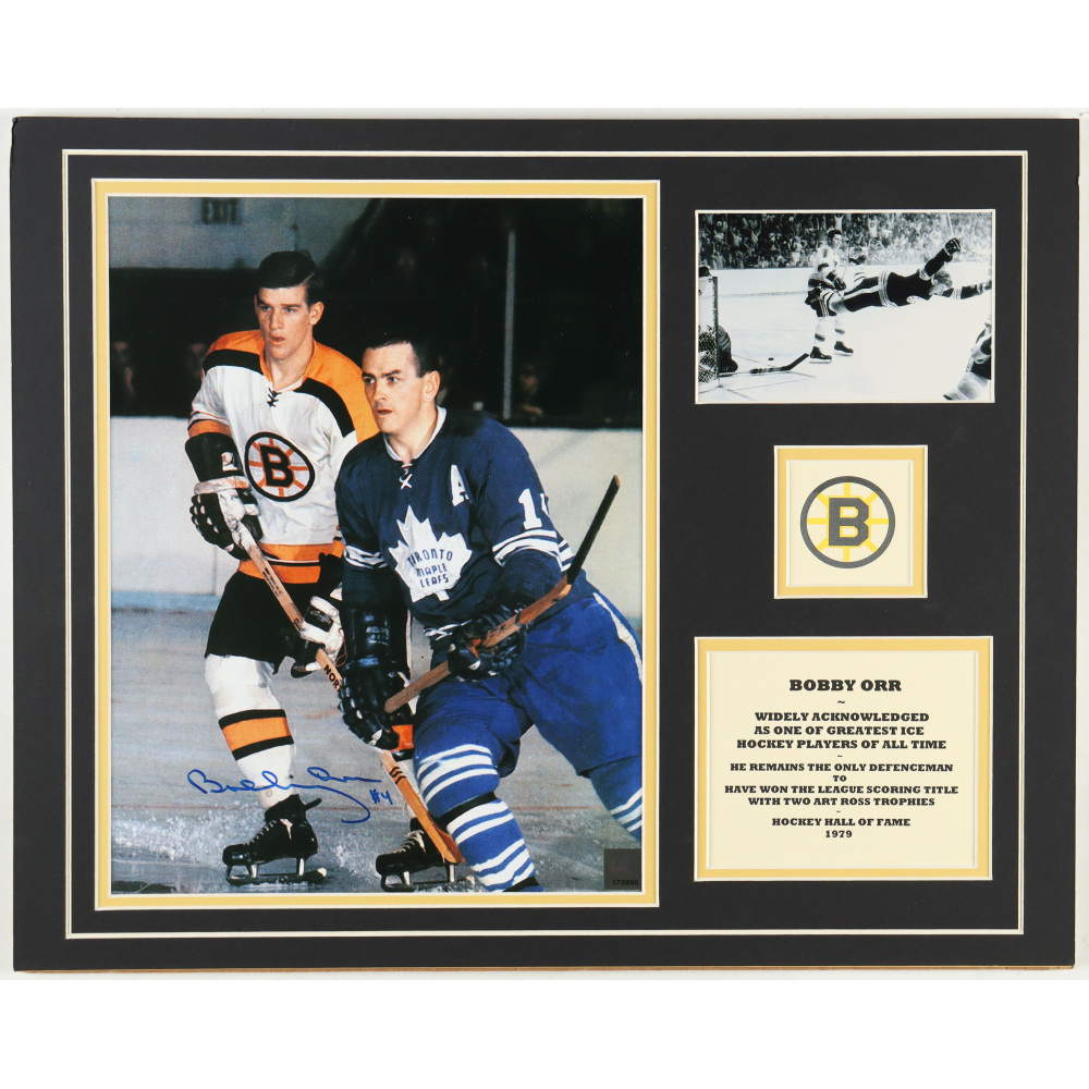 bobby-orr-signed-bruins-16x20-custom-matted-photo-display-great-north