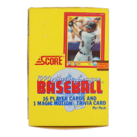 1990 Score Baseball Wax Box with (36) Packs at PristineAuction.com