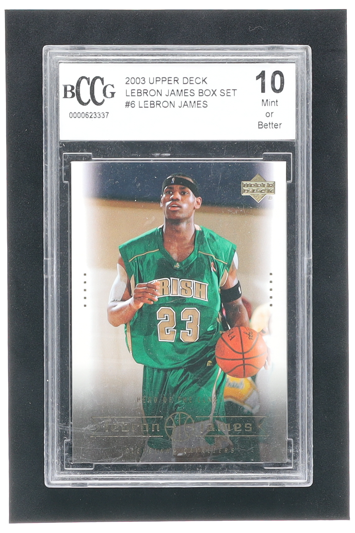 LeBron James 2003 Upper Deck LeBron James Box Set #6 RC / Head of the Class (BCCG 10) at PristineAuction.com LeBron James 2003 Upper Deck LeBron James Box Set #6 RC / Head of the Class (BCCG 10) at PristineAuction.com