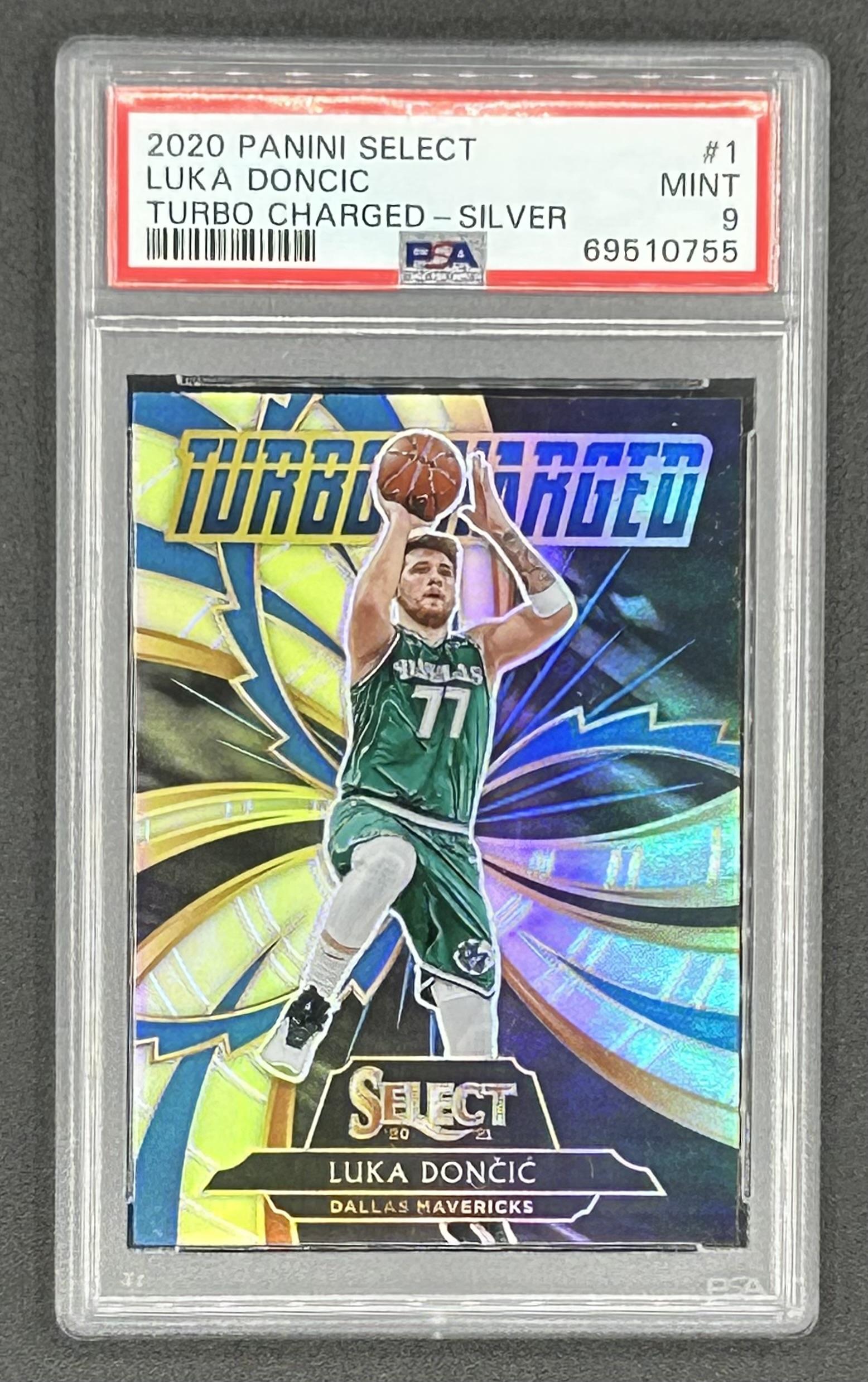 Luka Doncic 2020-21 Select Turbo Charged Prizms Silver #1 (PSA 9) at PristineAuction.com Luka Doncic 2020-21 Select Turbo Charged Prizms Silver #1 (PSA 9) at PristineAuction.com