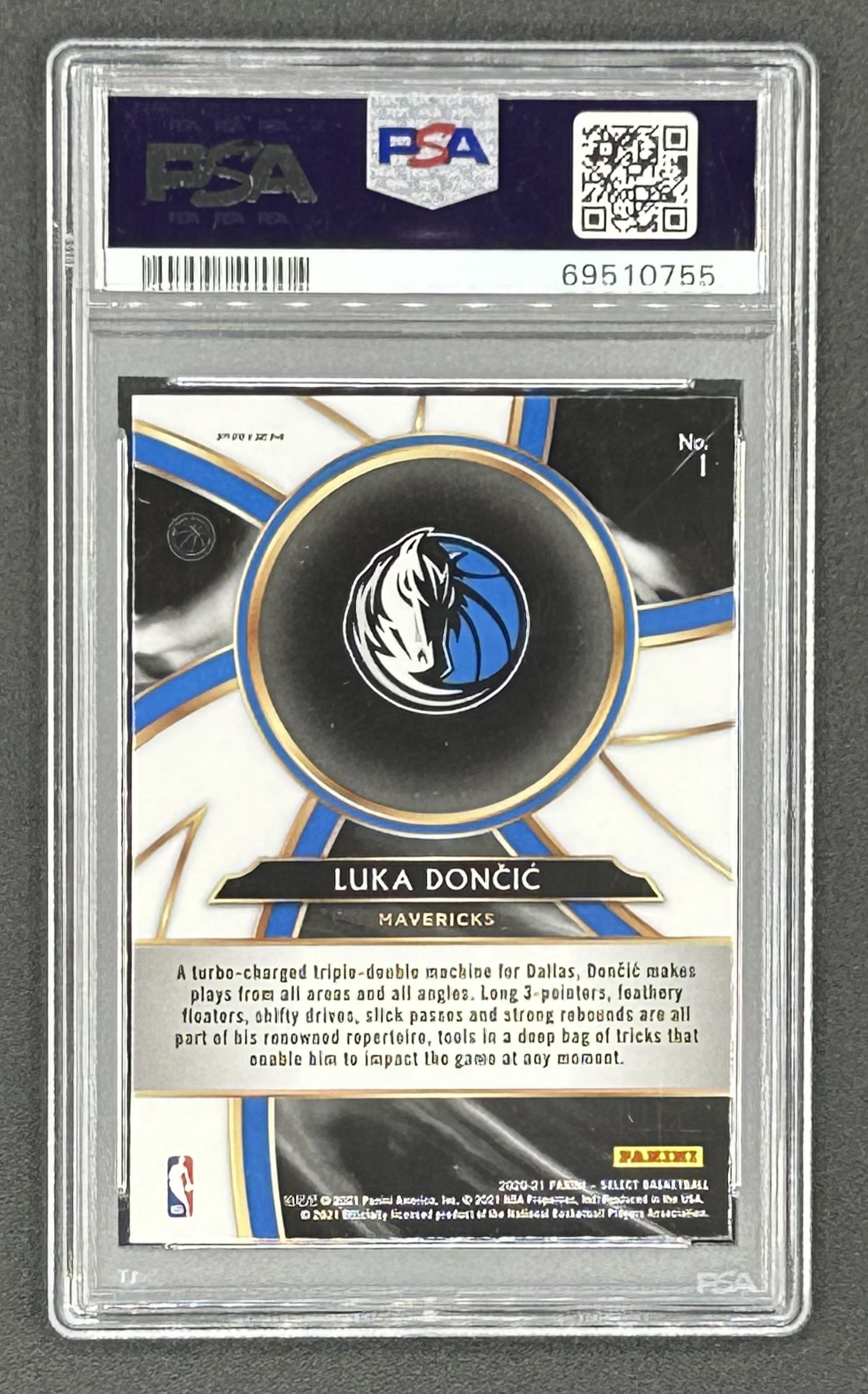 Luka Doncic 2020-21 Select Turbo Charged Prizms Silver #1 (PSA 9) at PristineAuction.com Luka Doncic 2020-21 Select Turbo Charged Prizms Silver #1 (PSA 9) at PristineAuction.com