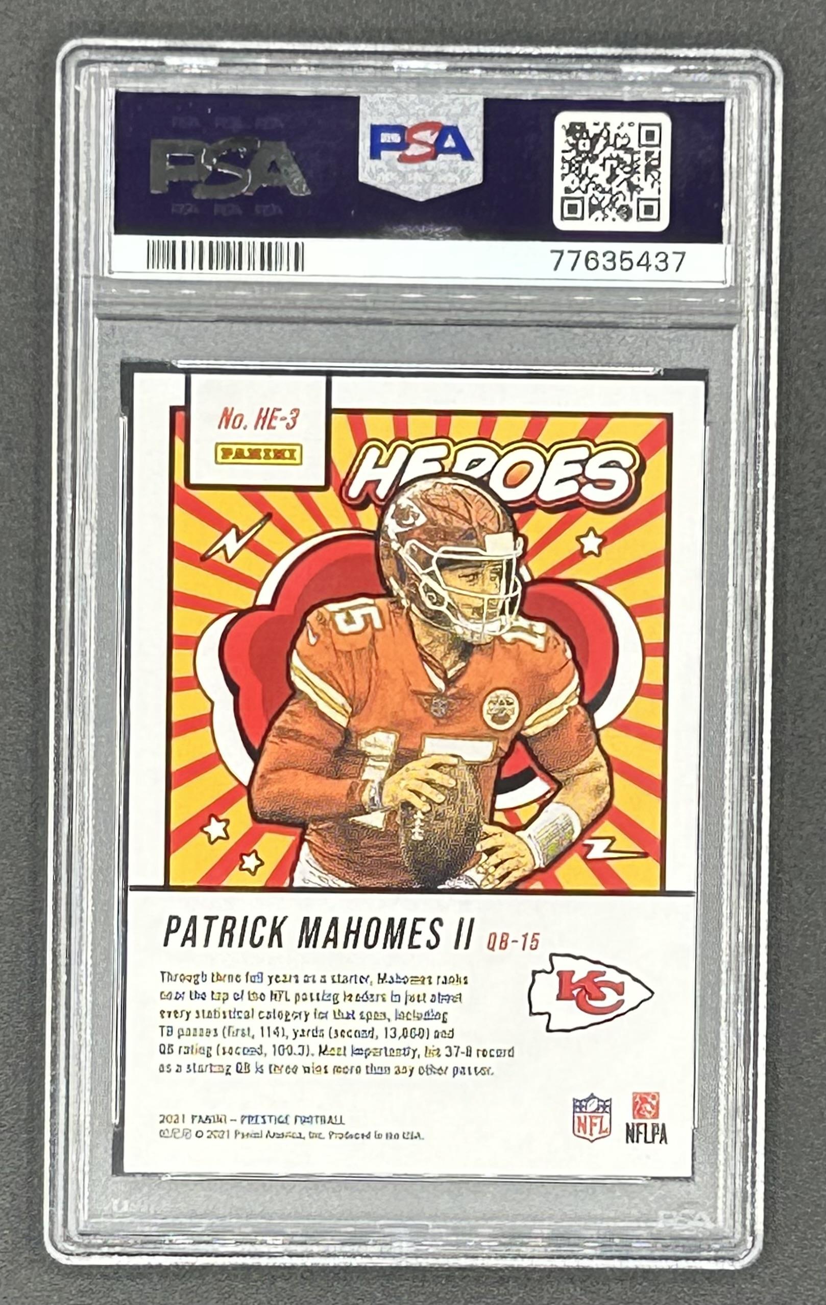 Patrick Mahomes II 2021 Prestige Heroes #3 (PSA 9) at PristineAuction.com Patrick Mahomes II 2021 Prestige Heroes #3 (PSA 9) at PristineAuction.com