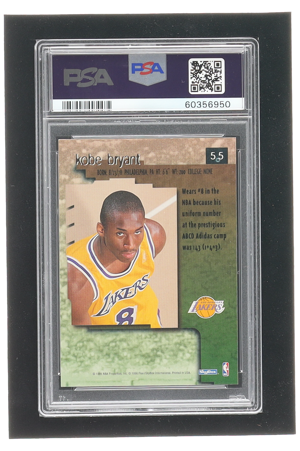 Kobe Bryant 1996-97 SkyBox Premium #55 RC (PSA 9) at PristineAuction.com Kobe Bryant 1996-97 SkyBox Premium #55 RC (PSA 9) at PristineAuction.com