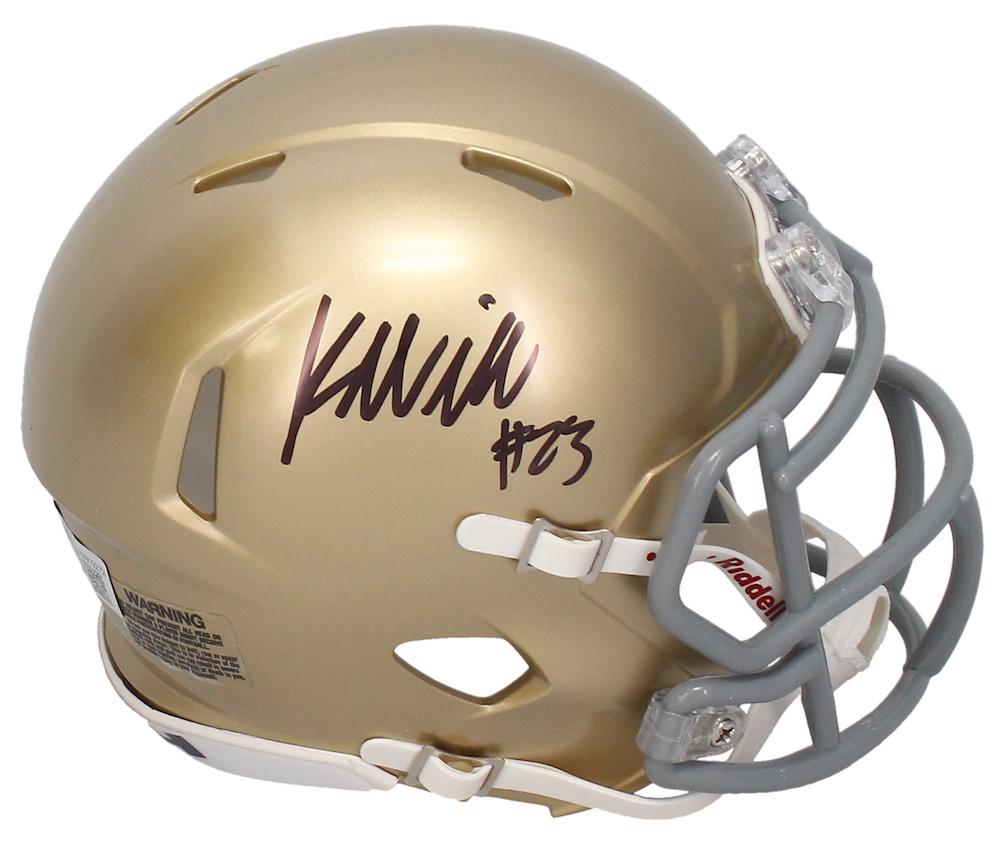 Kyren Williams Signed Notre Dame Fighting Irish Speed Mini Helmet (Beckett) at PristineAuction.com Kyren Williams Signed Notre Dame Fighting Irish Speed Mini Helmet (Beckett) at PristineAuction.com