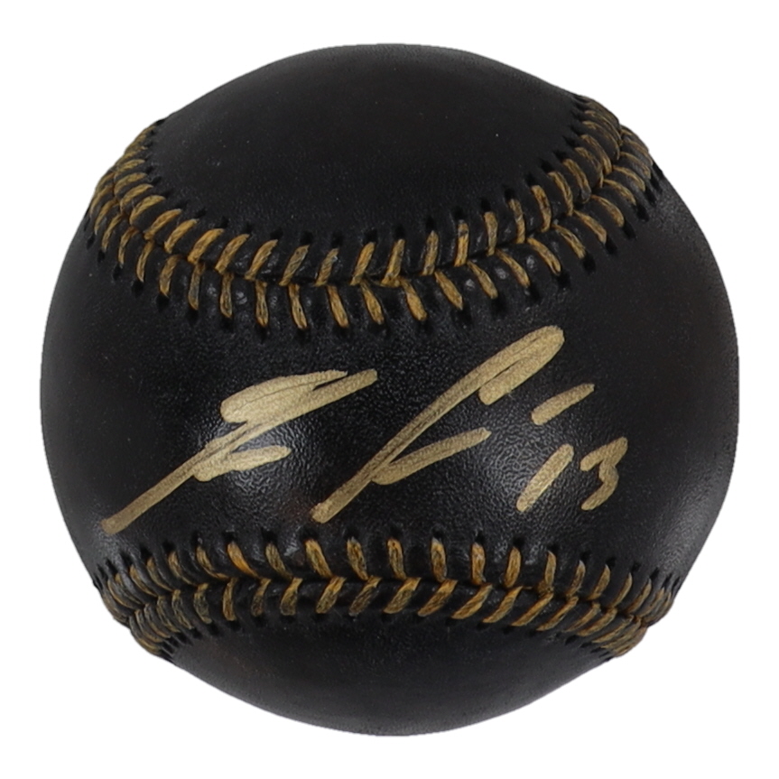 Ronald Acuna Jr. Signed OML Black Leather Baseball (JSA) at PristineAuction.com Ronald Acuna Jr. Signed OML Black Leather Baseball (JSA) at PristineAuction.com