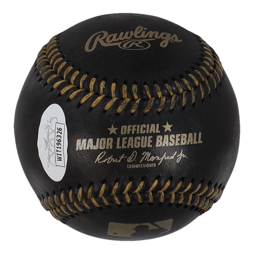 Ronald Acuna Jr. Signed OML Black Leather Baseball (JSA) at PristineAuction.com Ronald Acuna Jr. Signed OML Black Leather Baseball (JSA) at PristineAuction.com