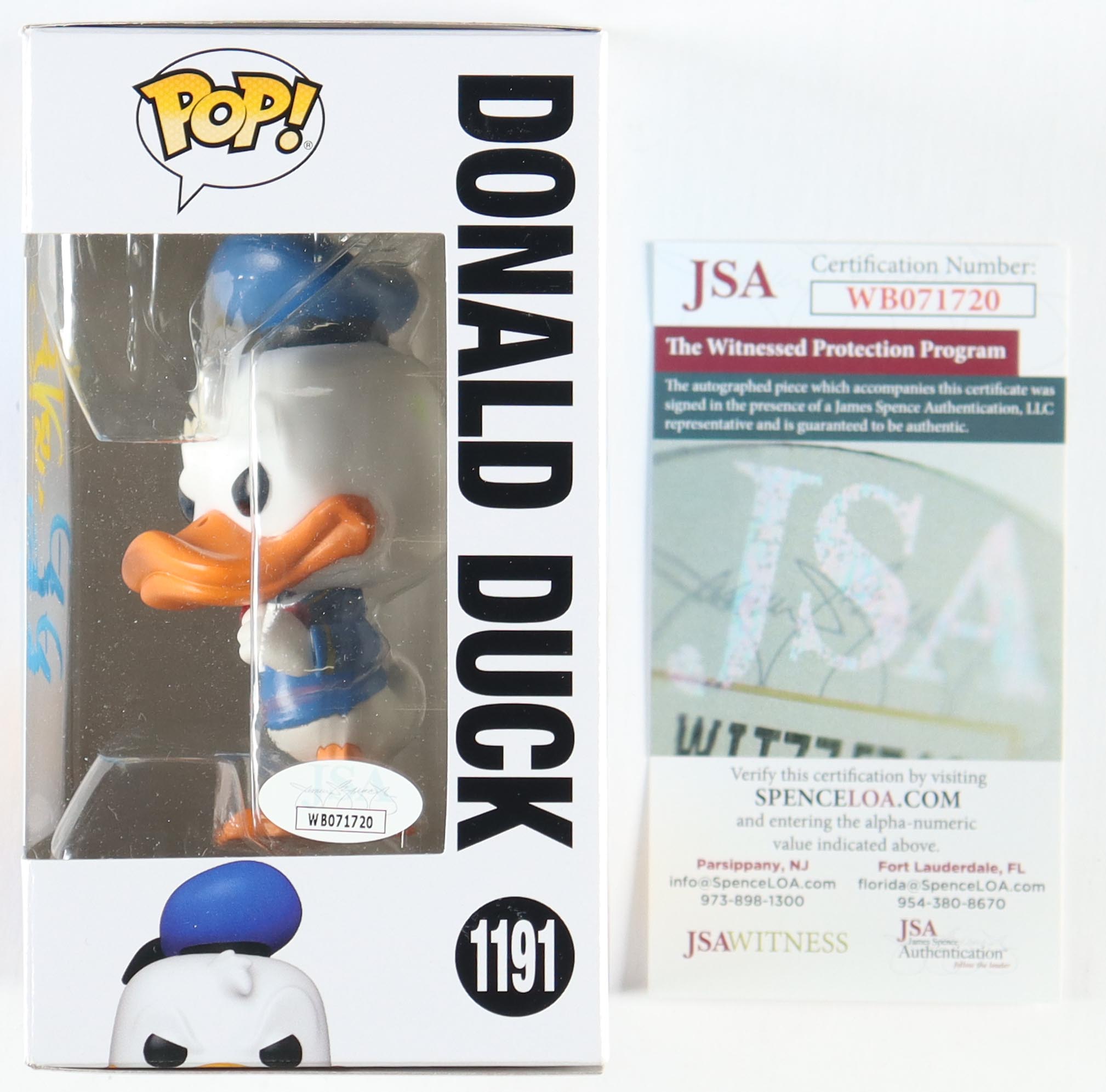 Daniel Ross Signed "Mickey And Friends" #1191 Funko Pop! Vinyl Figure Inscribed "Donald Duck" (JSA) at PristineAuction.com Daniel Ross Signed "Mickey And Friends" #1191 Funko Pop! Vinyl Figure Inscribed "Donald Duck" (JSA) at PristineAuction.com