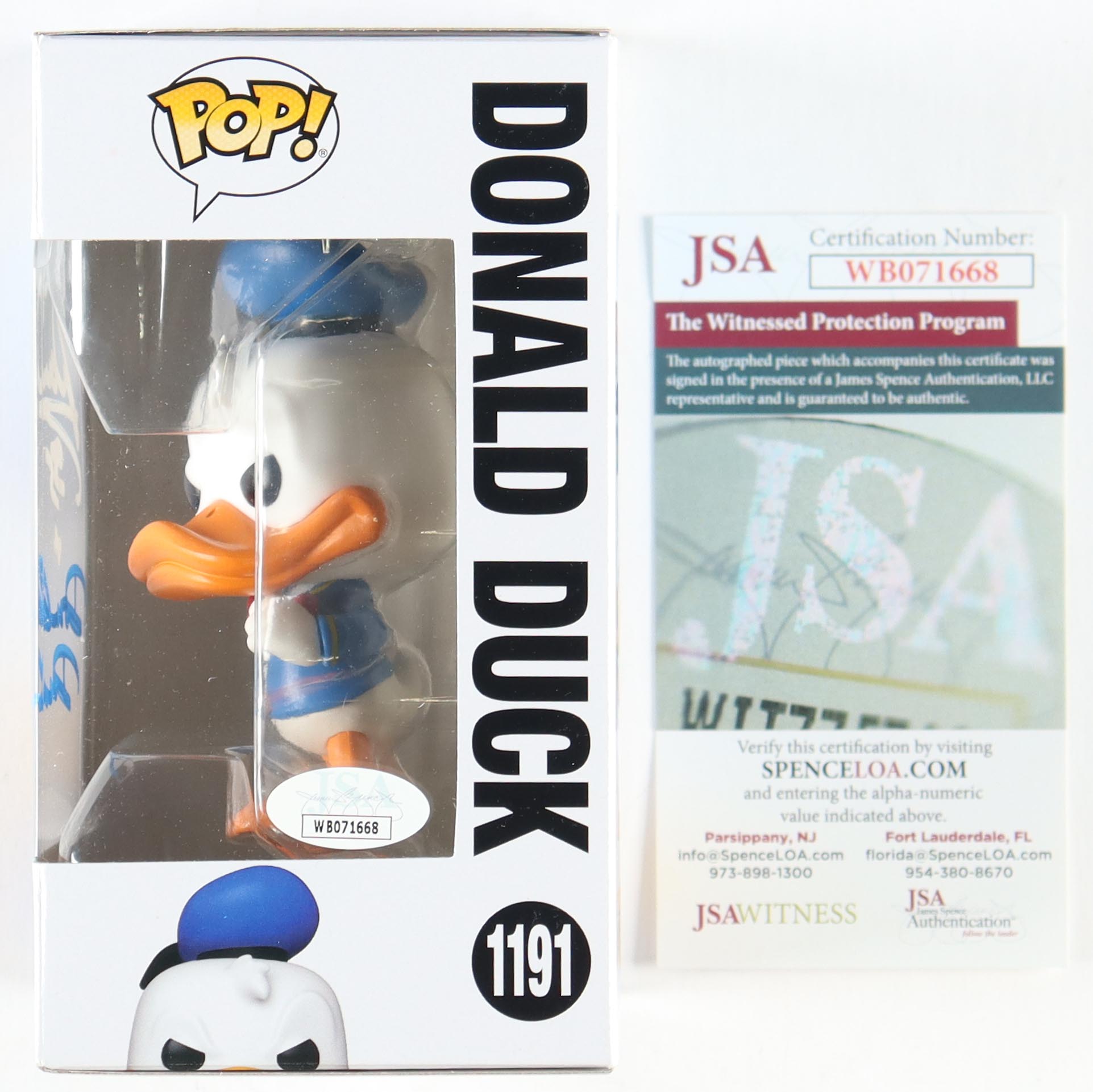 Daniel Ross Signed "Mickey And Friends" #1191 Funko Pop! Vinyl Figure Inscribed "Donald Duck" (JSA) at PristineAuction.com Daniel Ross Signed "Mickey And Friends" #1191 Funko Pop! Vinyl Figure Inscribed "Donald Duck" (JSA) at PristineAuction.com