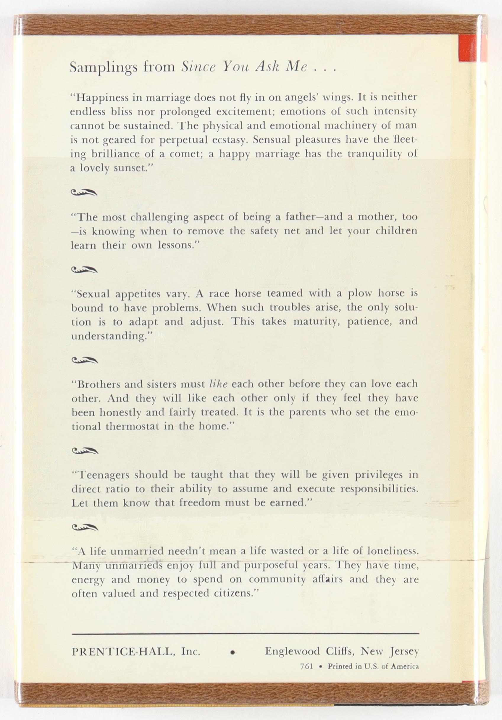 Ann Landers Signed "Since You Ask Me" Hardcover Book Inscribed "With Admiration To My Co-Star" (PSA) at PristineAuction.com Ann Landers Signed "Since You Ask Me" Hardcover Book Inscribed "With Admiration To My Co-Star" (PSA) at PristineAuction.com