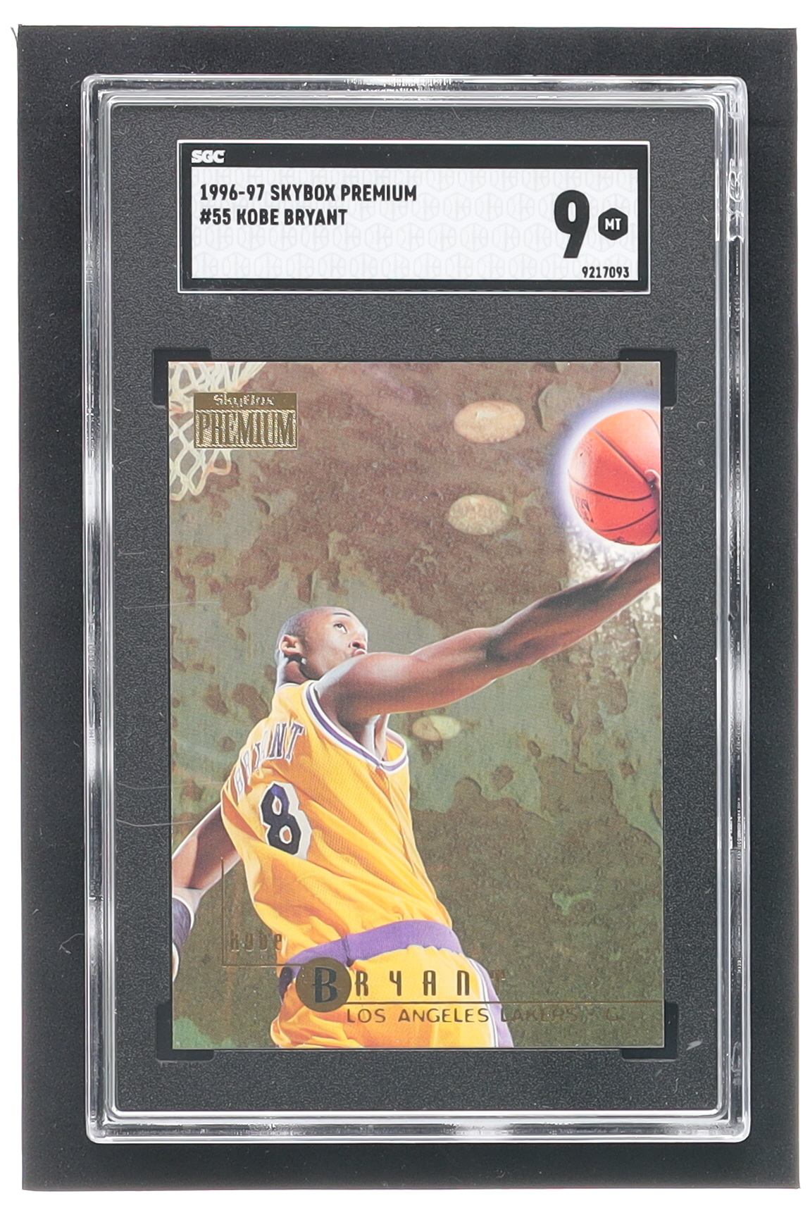 Kobe Bryant 1996-97 SkyBox Premium #55 RC (SGC 9) at PristineAuction.com Kobe Bryant 1996-97 SkyBox Premium #55 RC (SGC 9) at PristineAuction.com